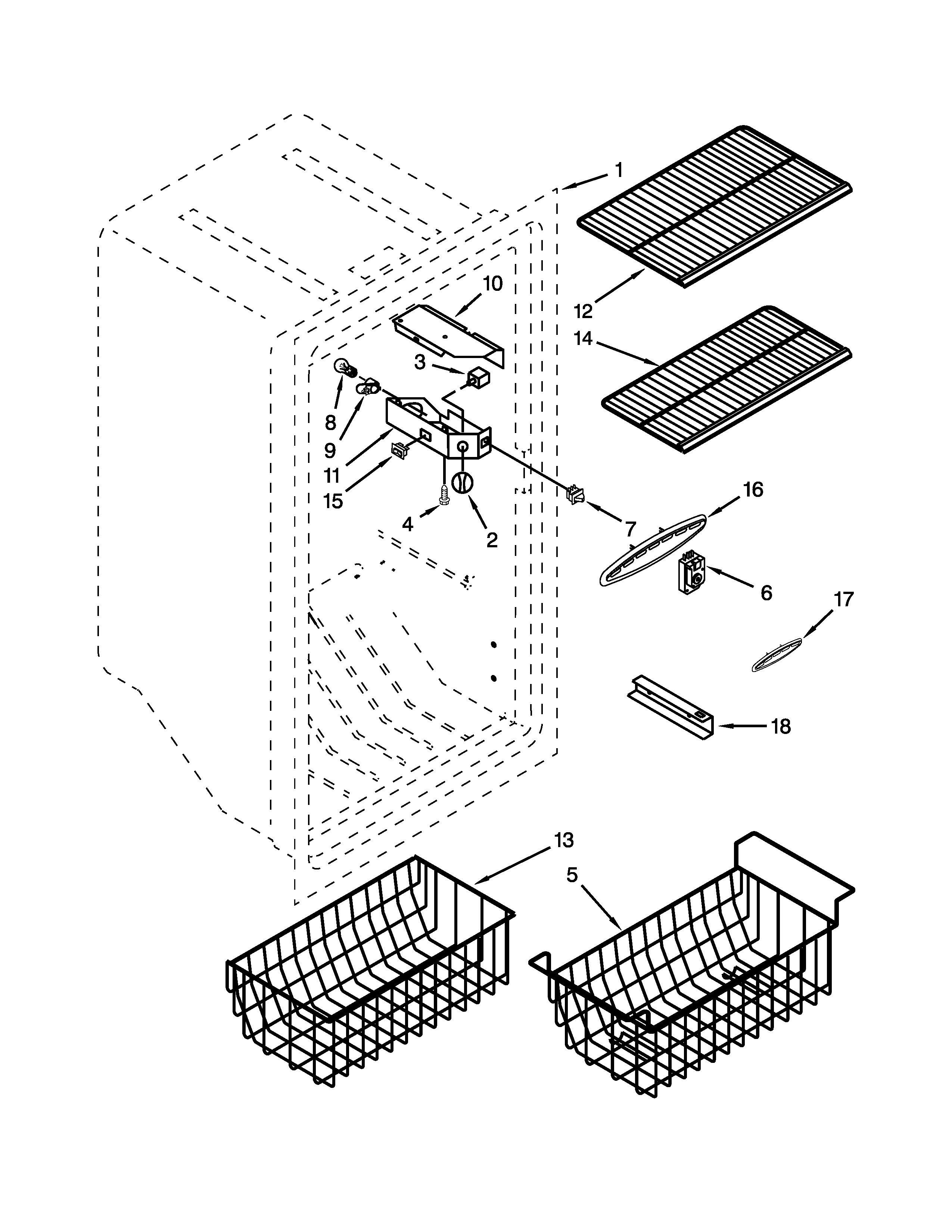 Whirlpool EV250NXTQ01 liner parts diagram