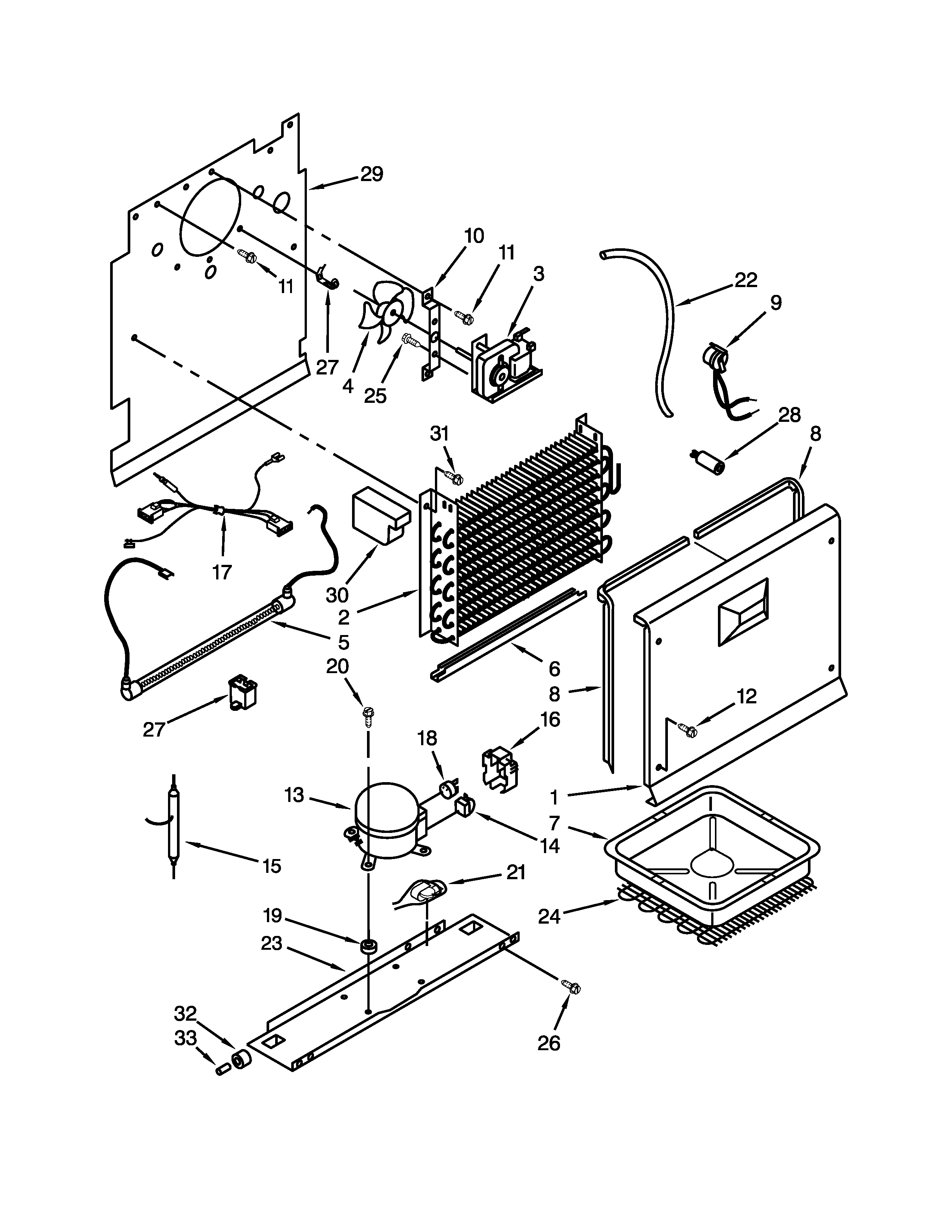 Whirlpool EV250NXTQ01 unit parts diagram
