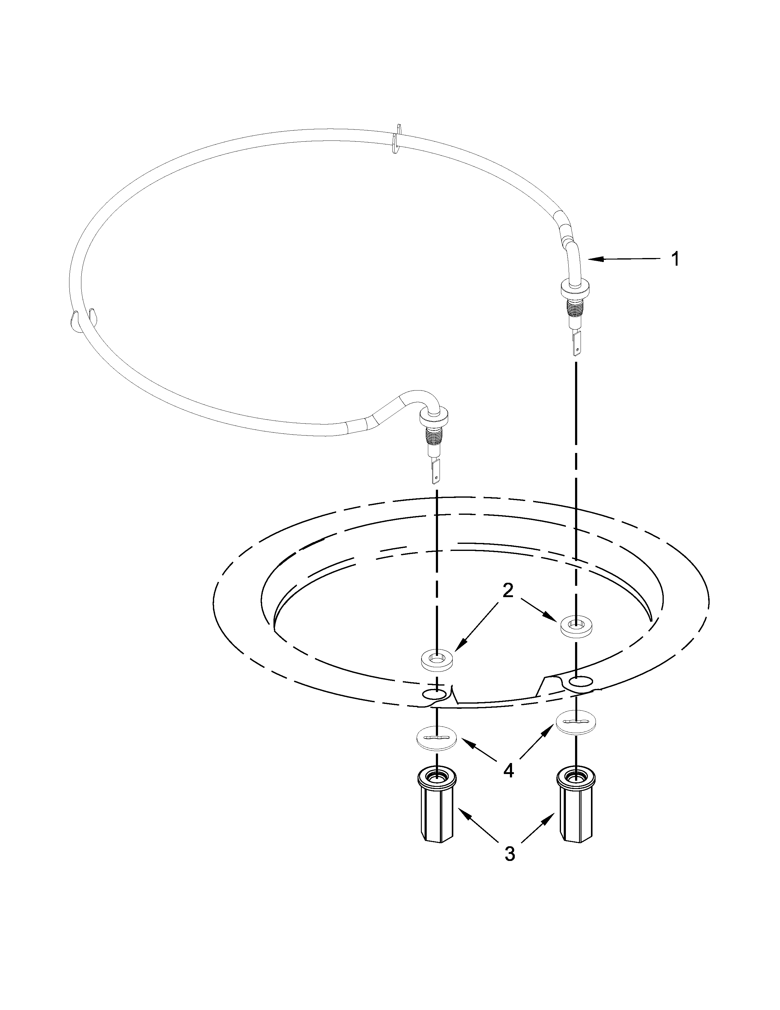 KitchenAid KUDS30SXWH4 heater parts diagram