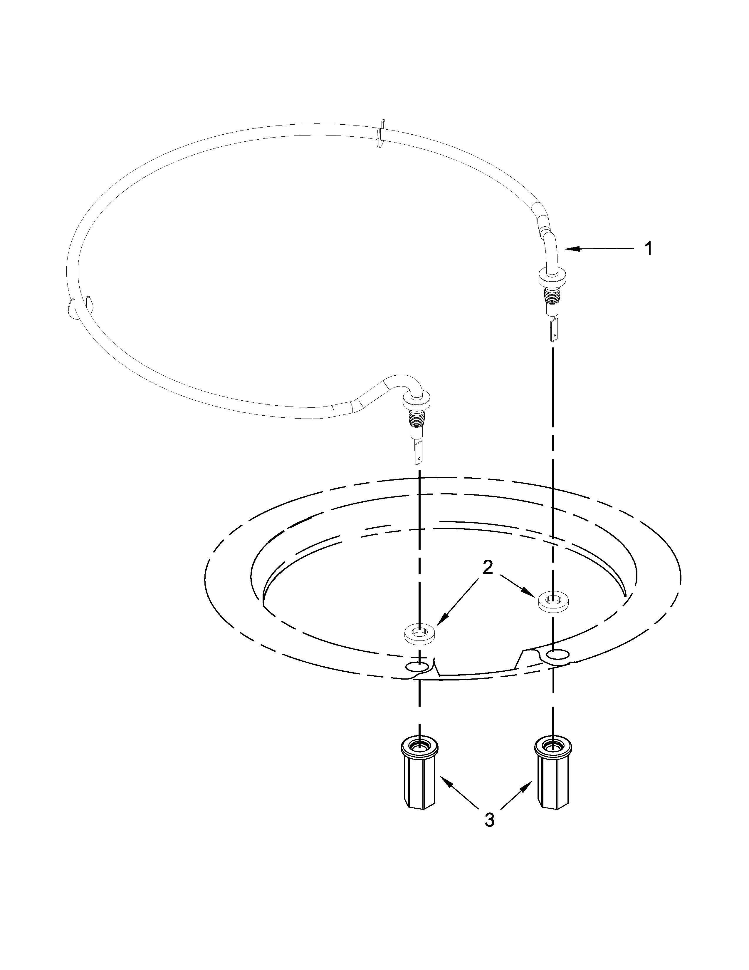KitchenAid KUDS30SXWH8 heater parts diagram