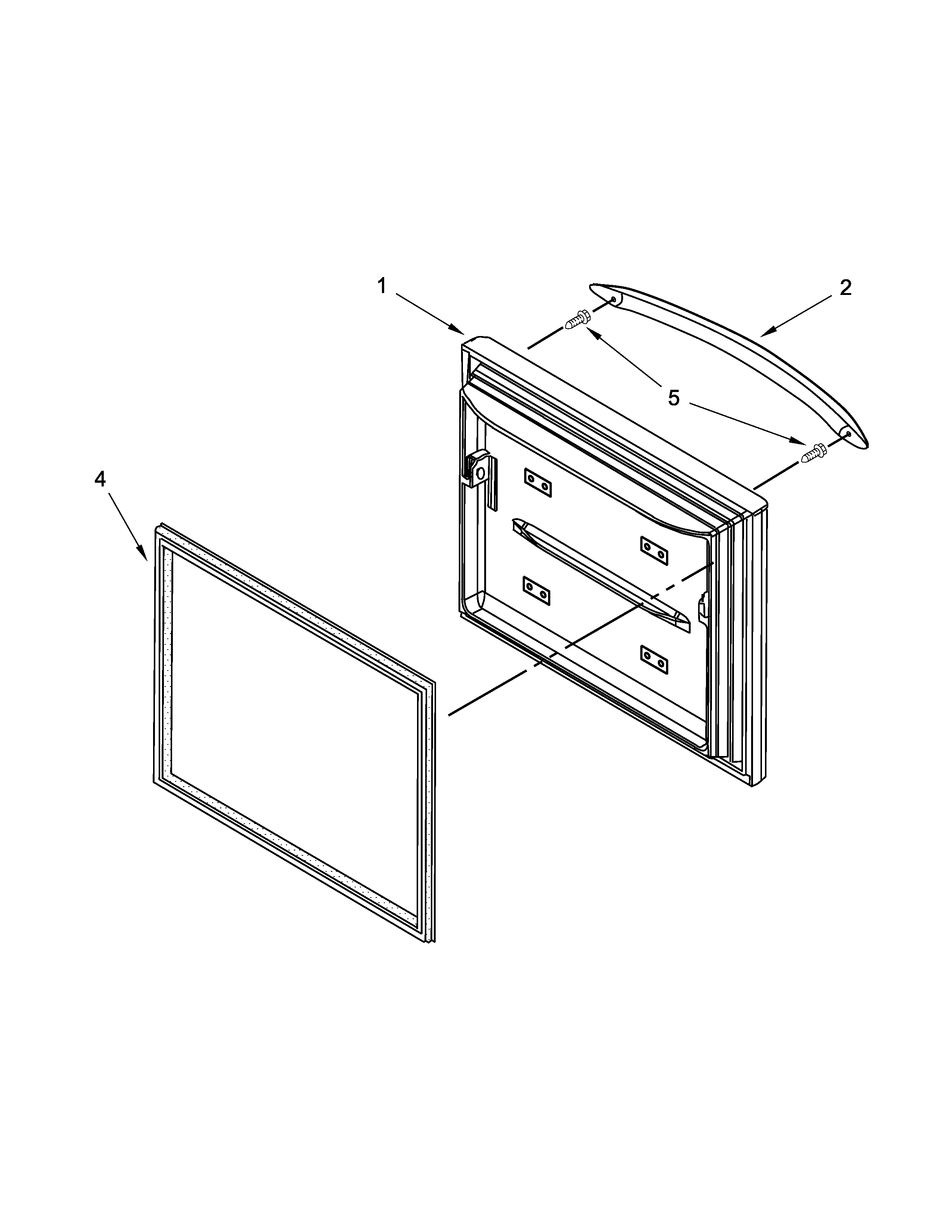 KitchenAid KBRS22KCMS00 freezer door parts diagram