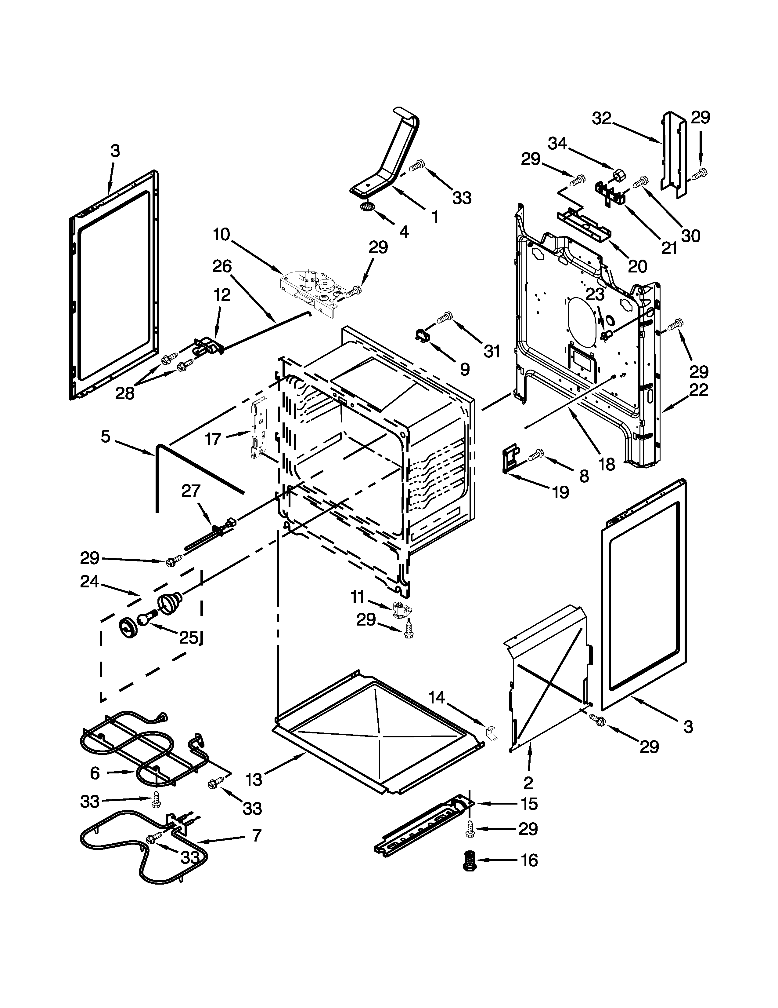 Amana AER5830VAD1 chassis parts diagram