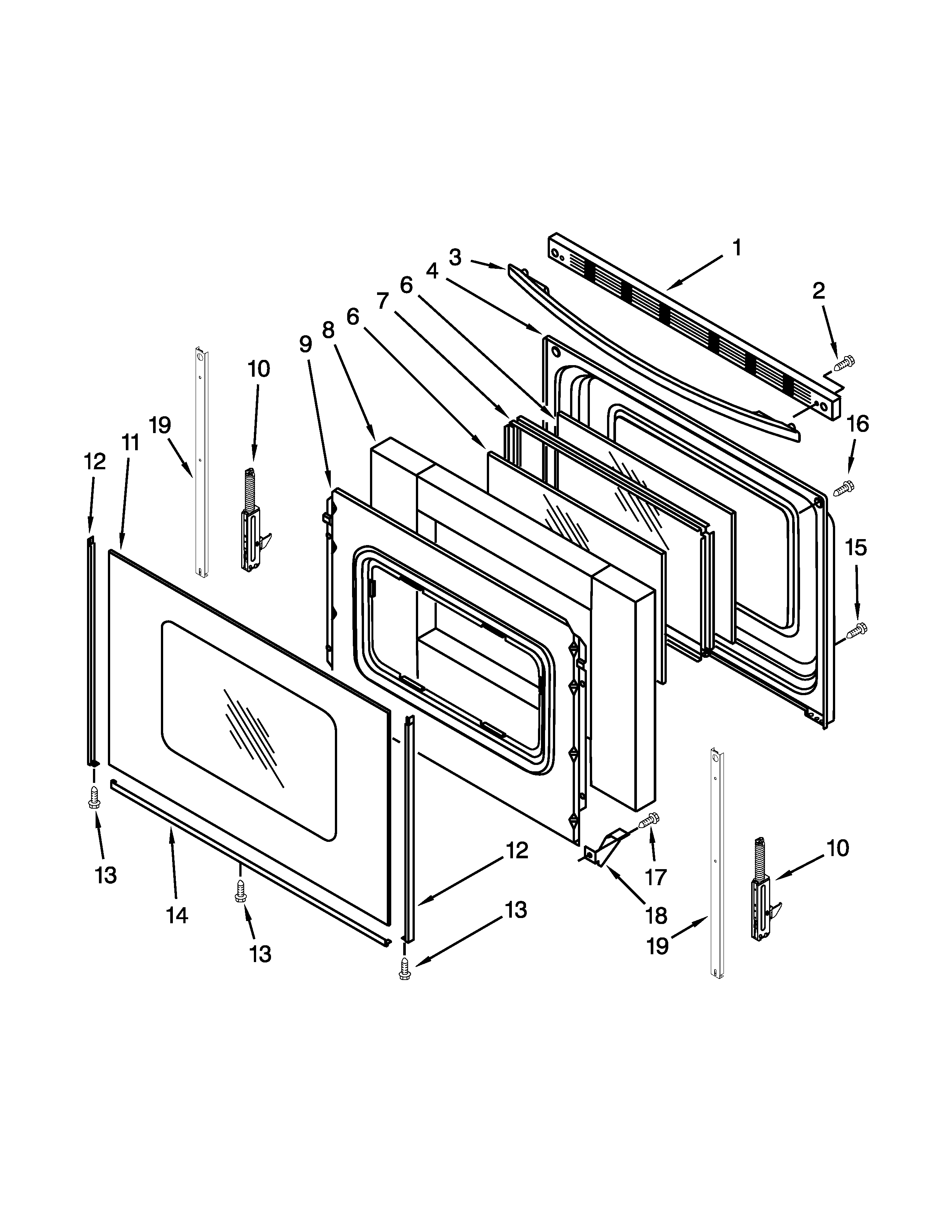 Amana AER5830VAD1 door parts diagram