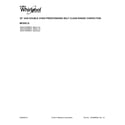 Whirlpool WGG755S0BH01 cover sheet diagram