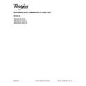Whirlpool WMH53520CS0 cover sheet diagram