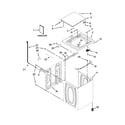 Whirlpool 1CWTW4800YQ1 top and cabinet parts diagram