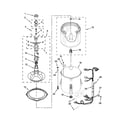 Whirlpool 1CWTW4800YQ1 basket and tub parts diagram