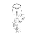 Whirlpool 1CWTW4800YQ1 gearcase, motor and pump parts diagram