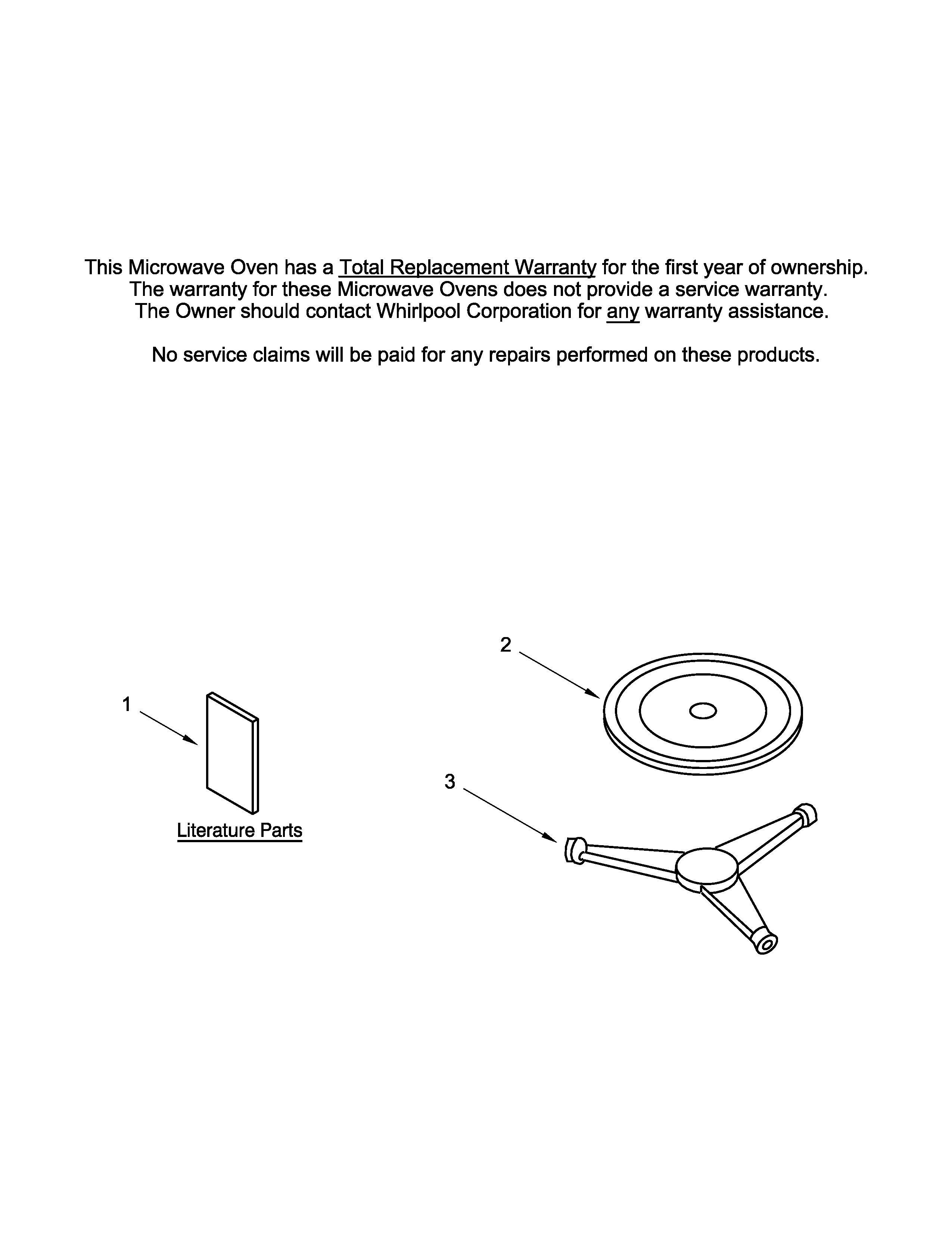 Whirlpool WMC10007AB0 turntable parts diagram