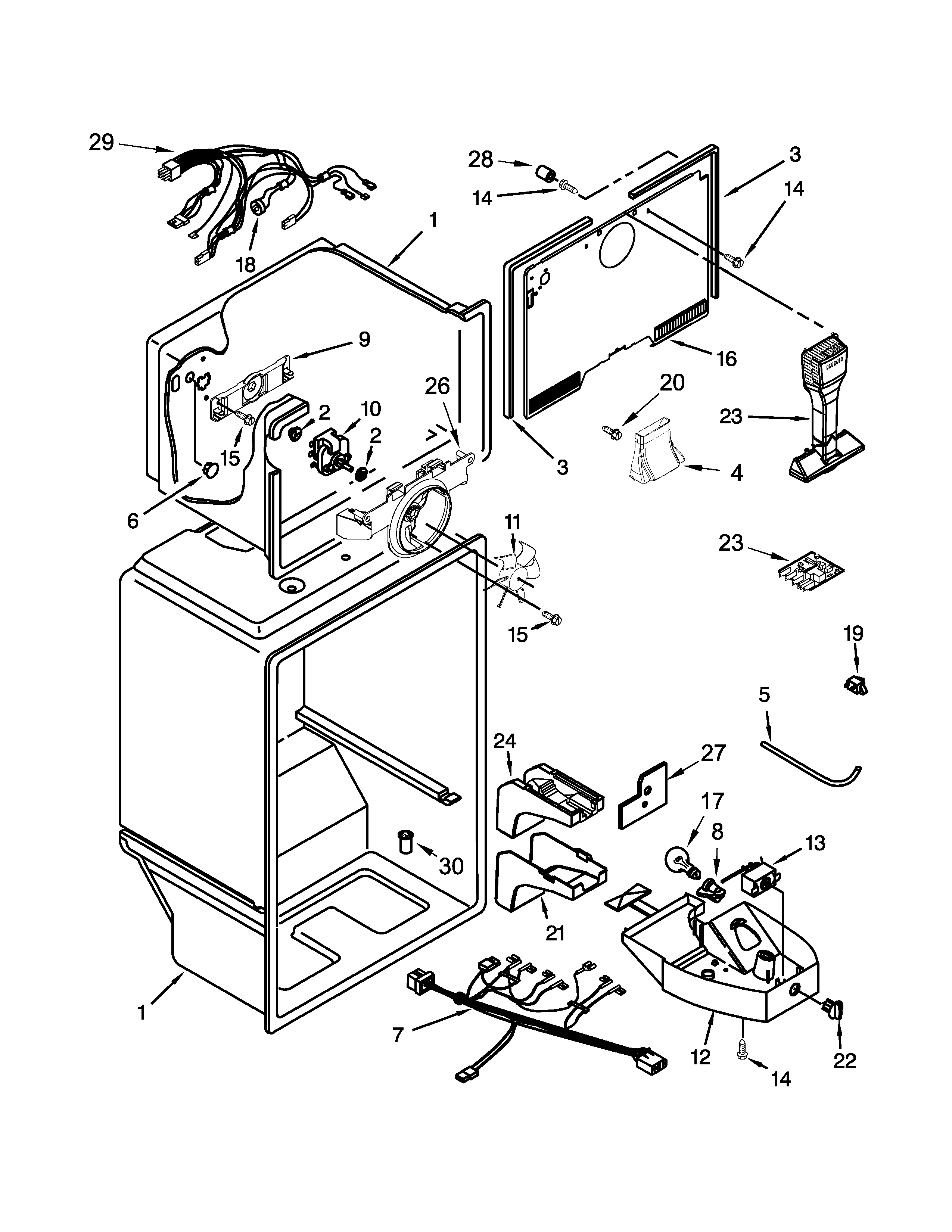 Whirlpool WRT108TFYW00 liner parts diagram
