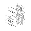 Whirlpool WRT108TFYW00 door parts diagram