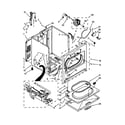 Whirlpool 7MWGD1900DW0 cabinet parts diagram