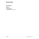KitchenAid KFFS20EYBL02 cover sheet diagram