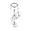 Maytag 4KMVWC100BQ0 gearcase, motor and pump parts diagram