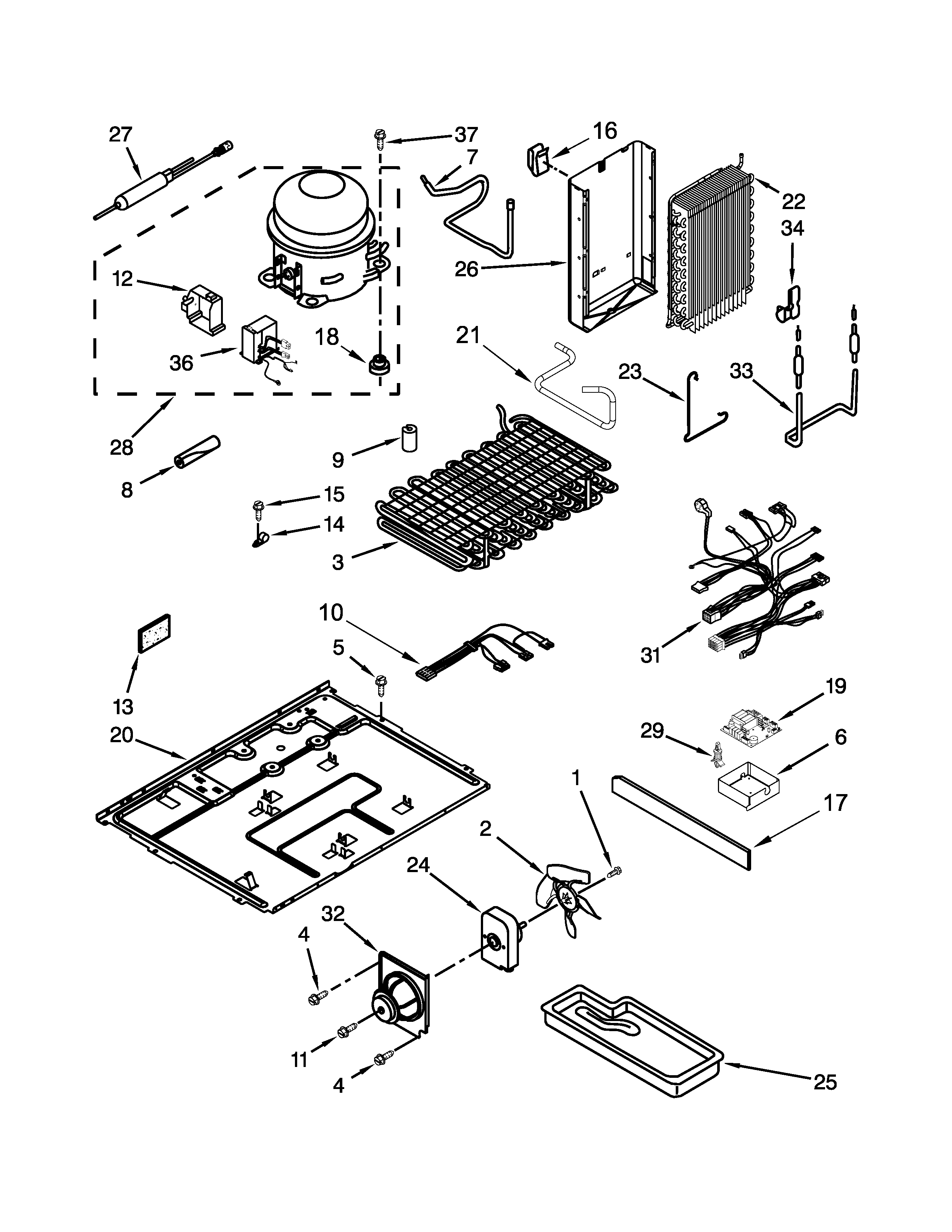 Jenn-Air JCD2395WES01 unit parts diagram