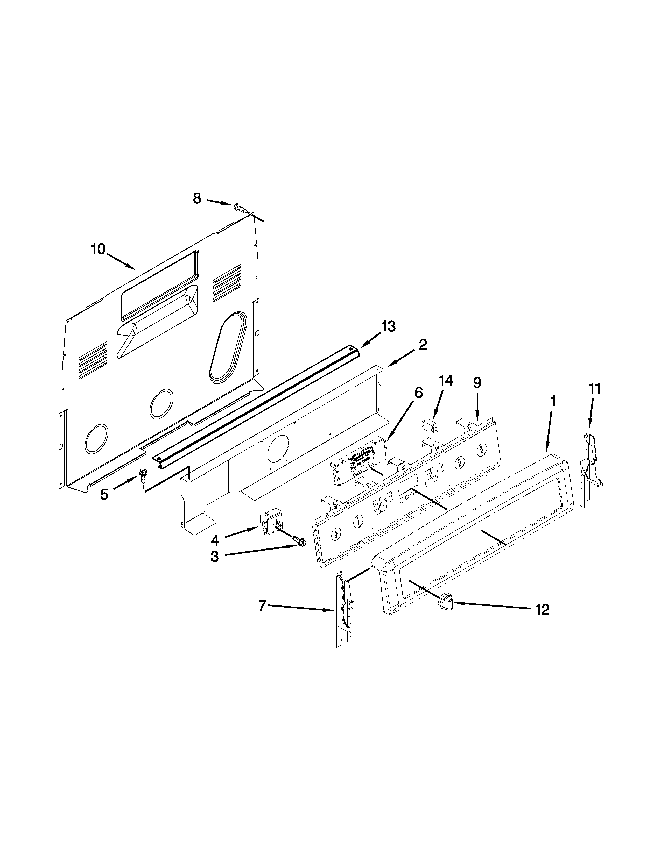 Maytag MER8800DE0 control panel parts diagram
