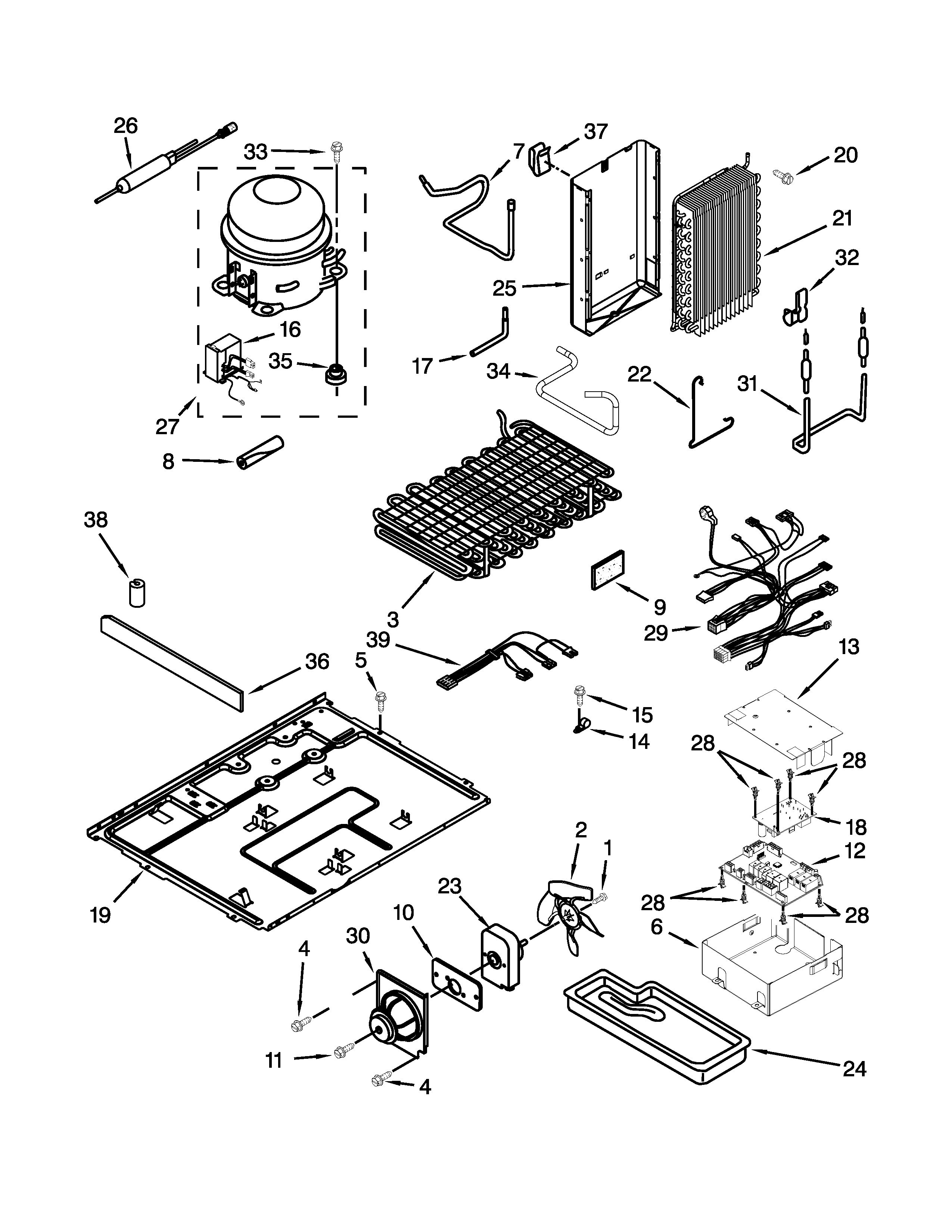 Whirlpool GC3SHAXVS00 unit parts diagram