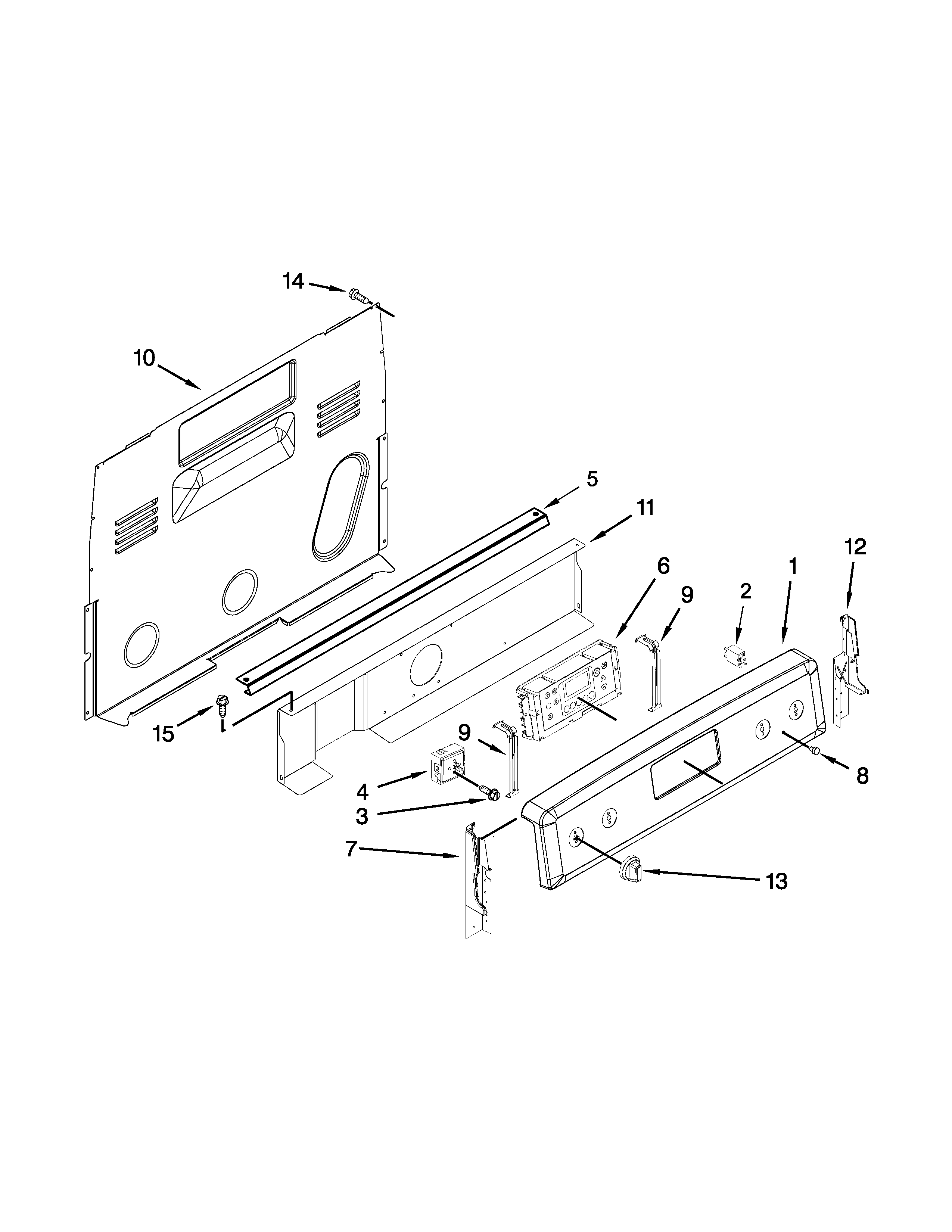 Maytag MER8600DS0 control panel parts diagram