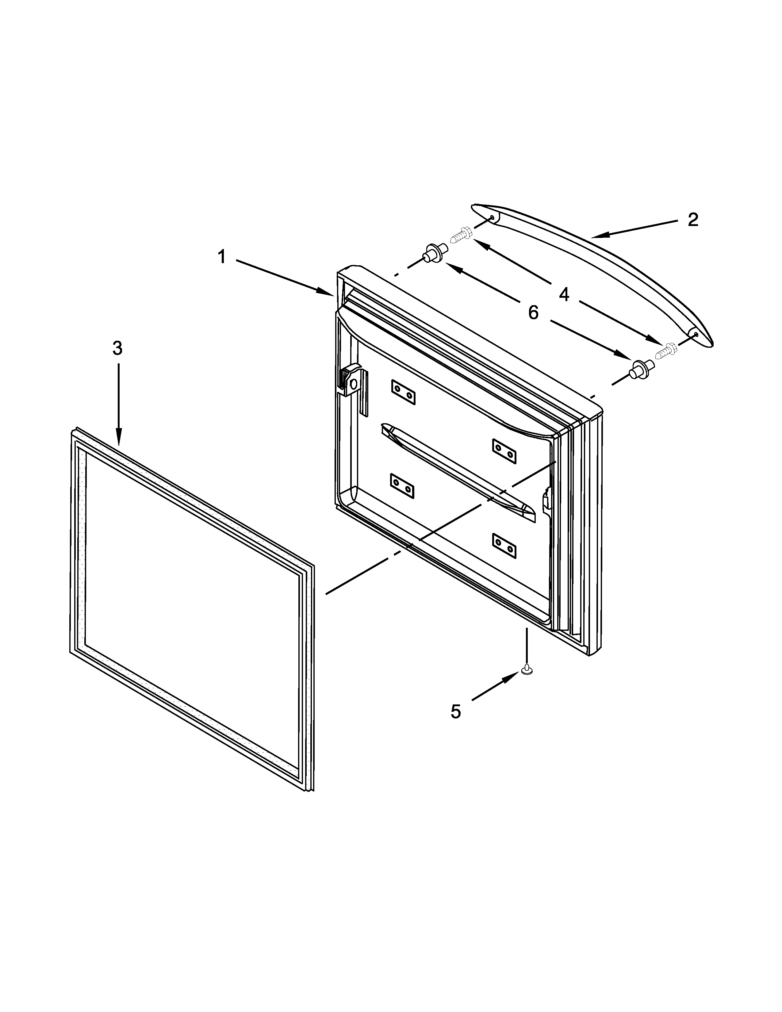 KitchenAid KBRS22KTBL01 freezer door parts diagram