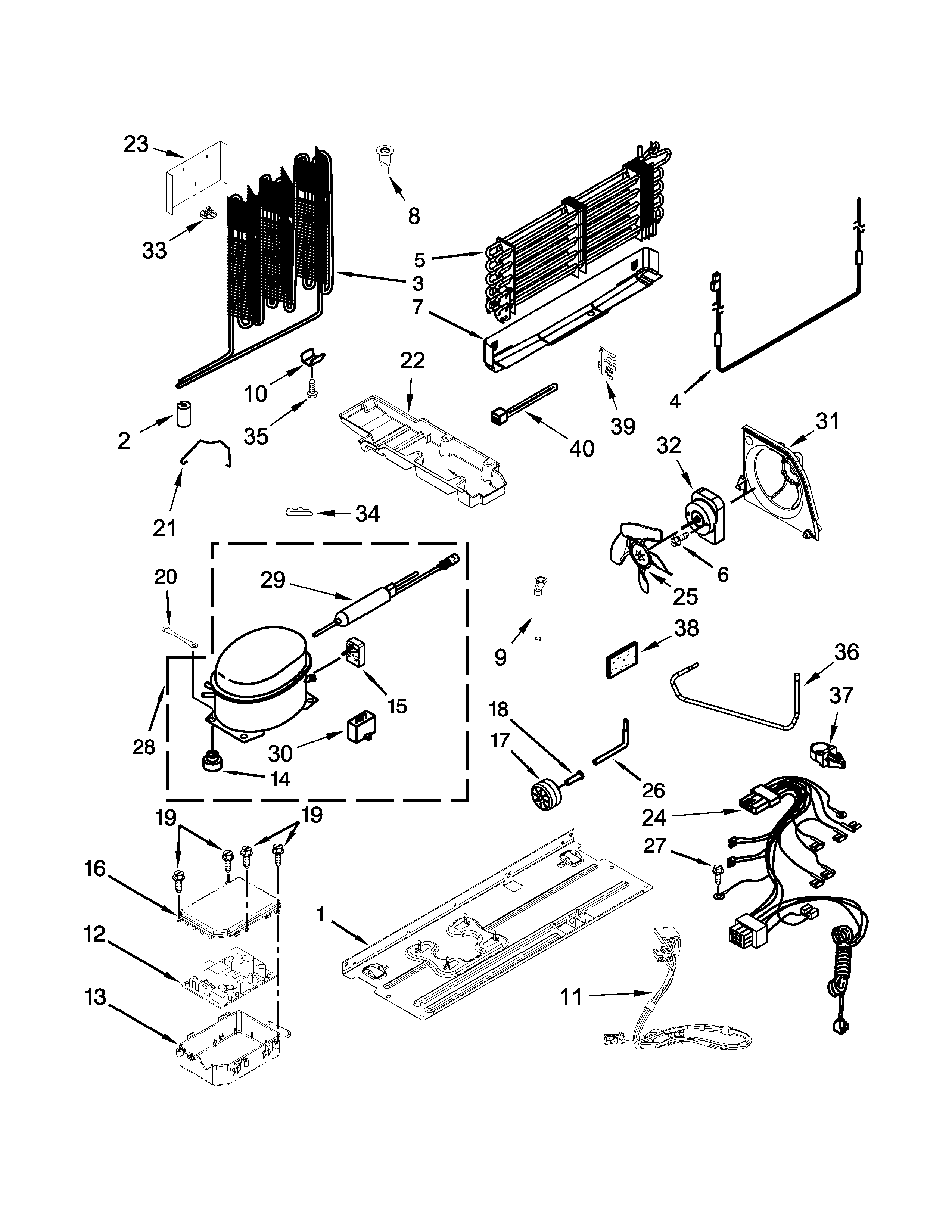 Whirlpool WRF560SMYM02 unit parts diagram