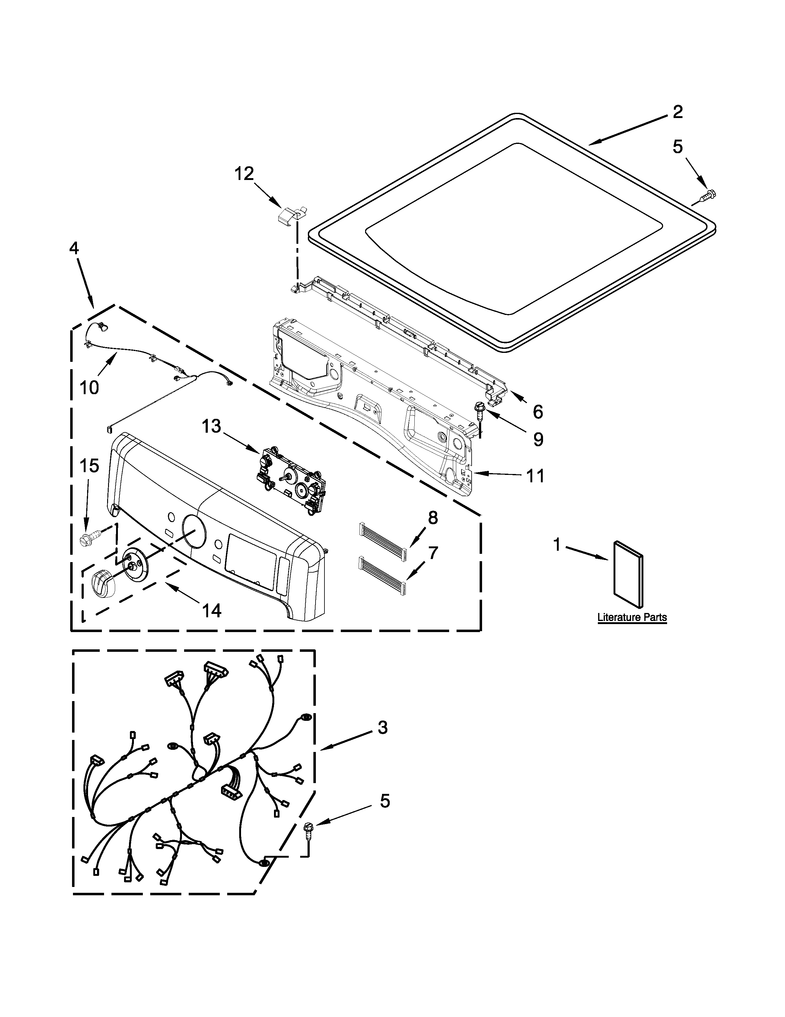 Maytag MED7000XG0 top and console parts diagram