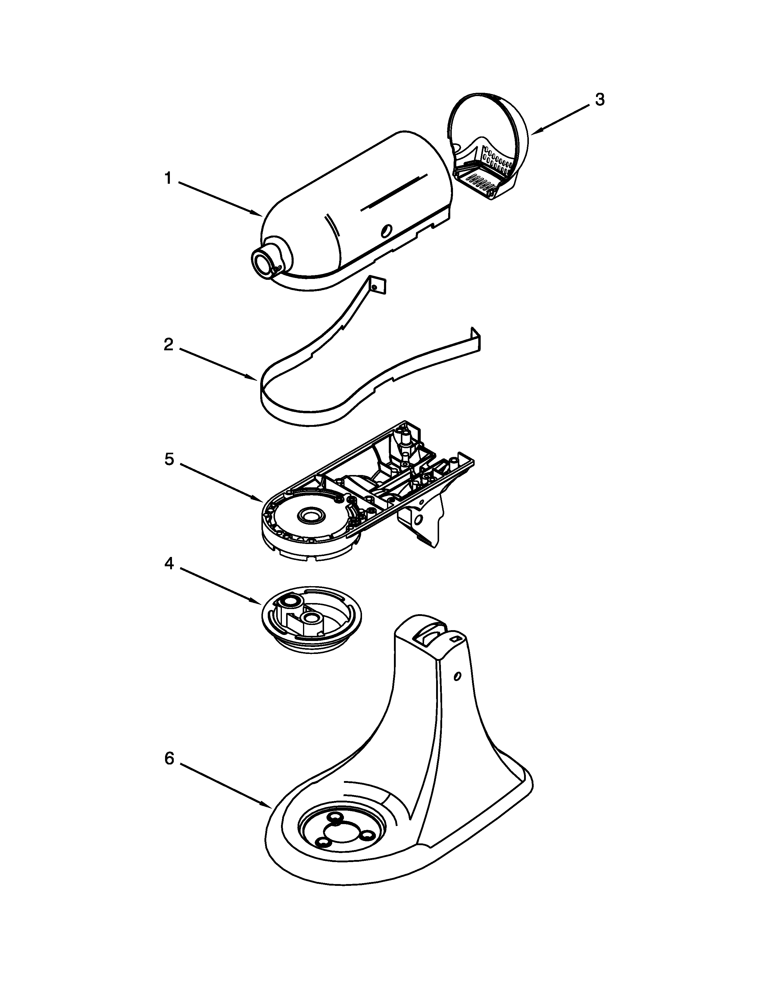 KitchenAid KSM120BLQCB0 color variation parts diagram