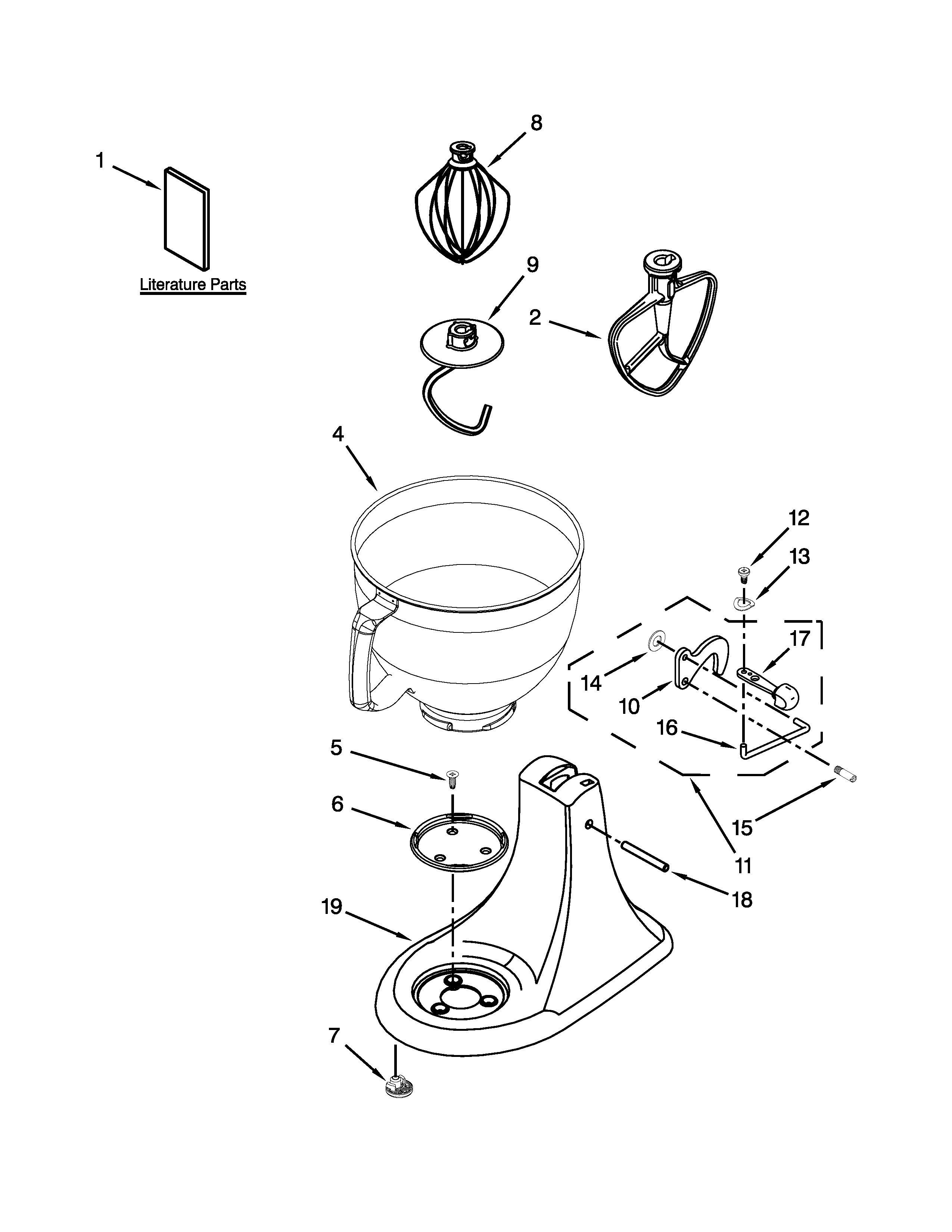 KitchenAid KSM120BLQCB0 base and pedestal unit diagram