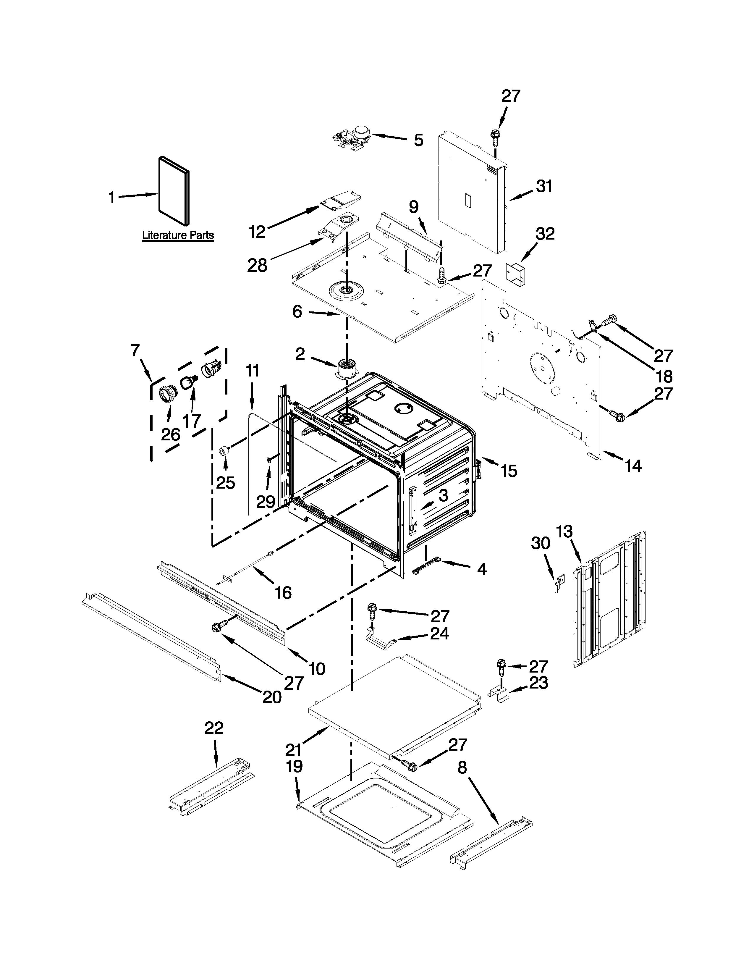 Whirlpool WOC95EC0AB01 oven parts diagram