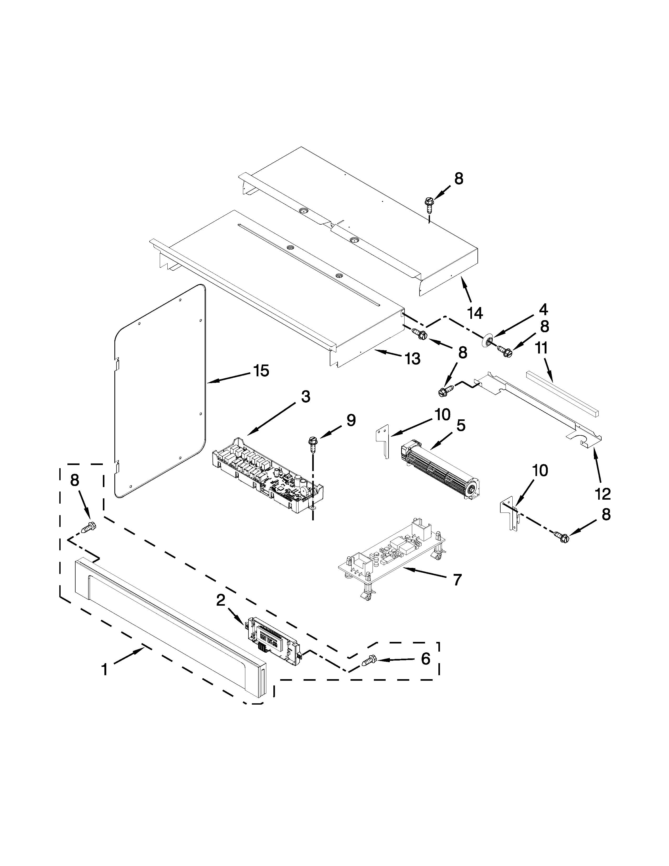 Whirlpool WOC95EC0AB01 control panel parts diagram