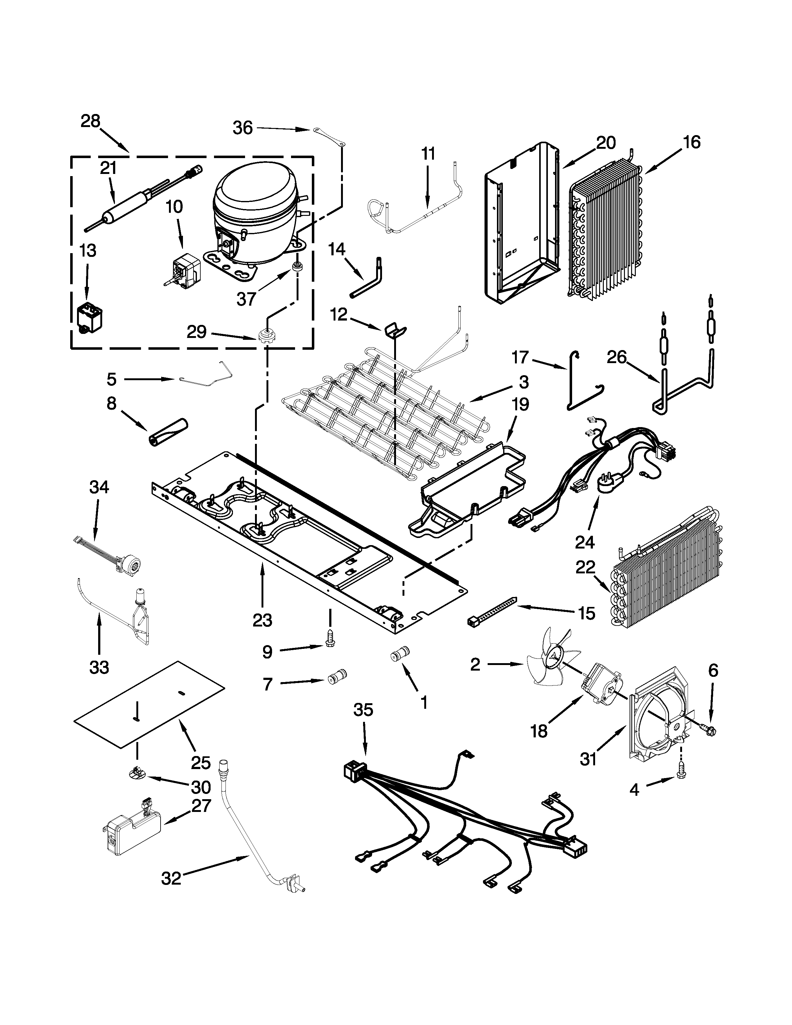 Jenn-Air JSC24C8EAM00 unit parts diagram