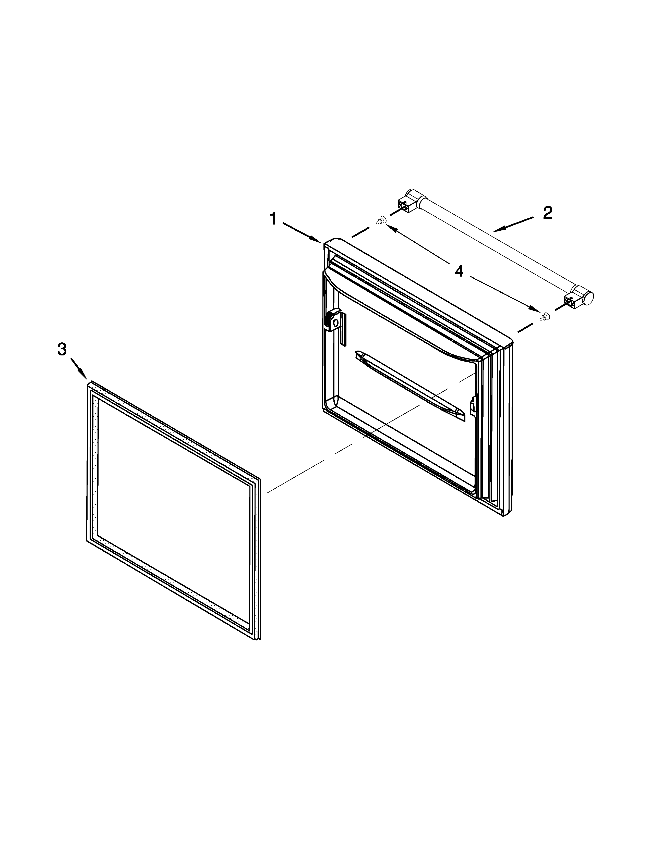 Maytag MBB1957DEH00 freezer door parts diagram