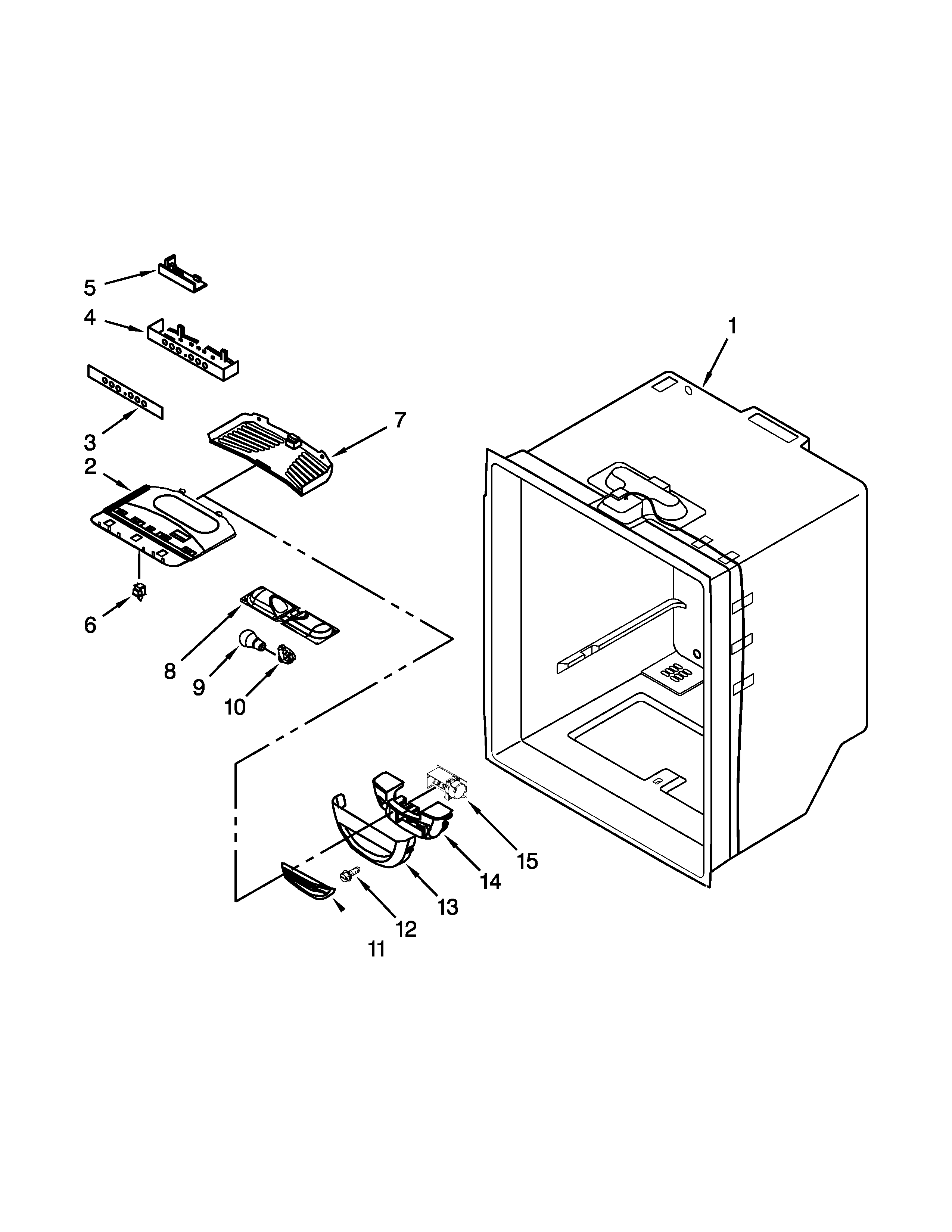 Maytag MBB1957DEH00 refrigerator liner parts diagram