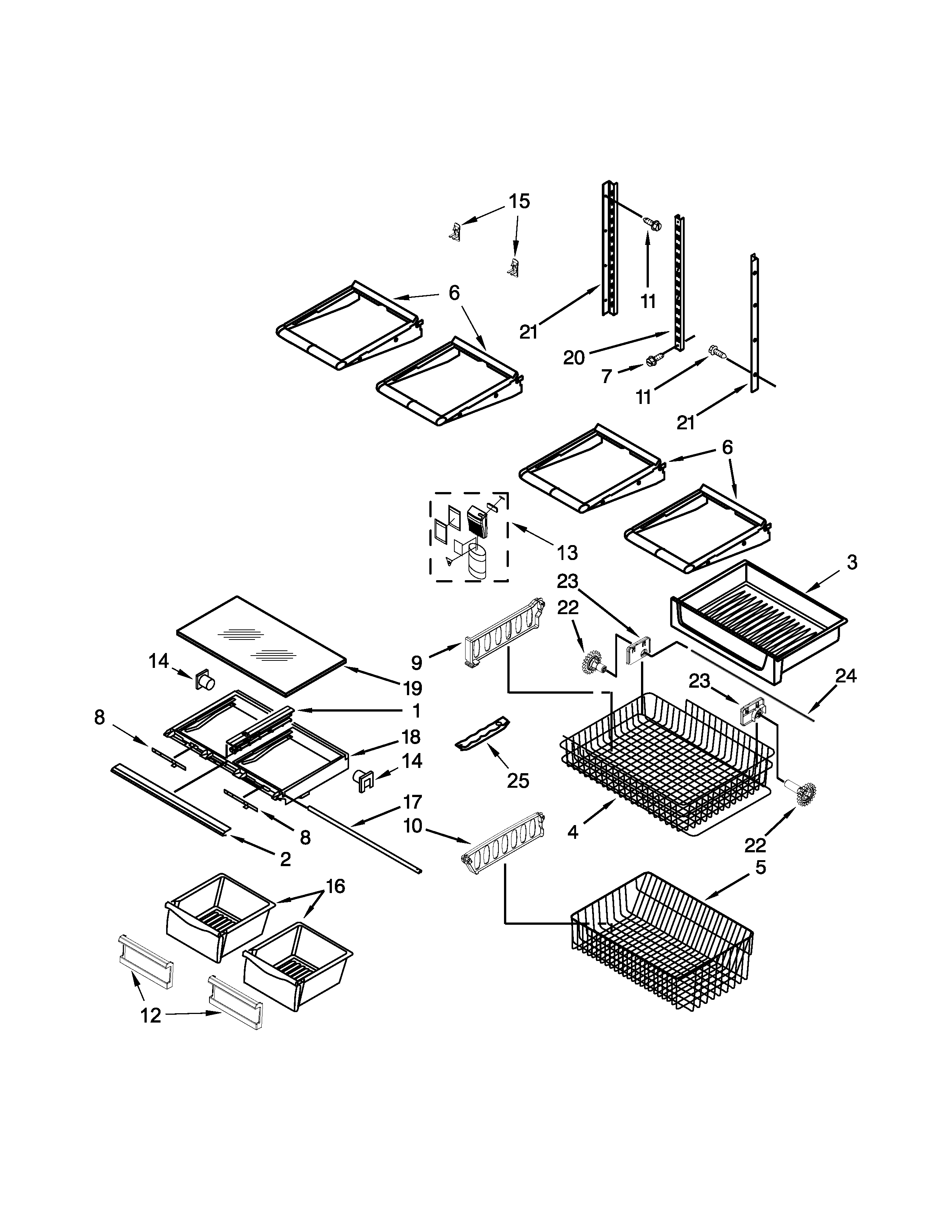 Maytag MBB1957DEH00 shelf parts diagram