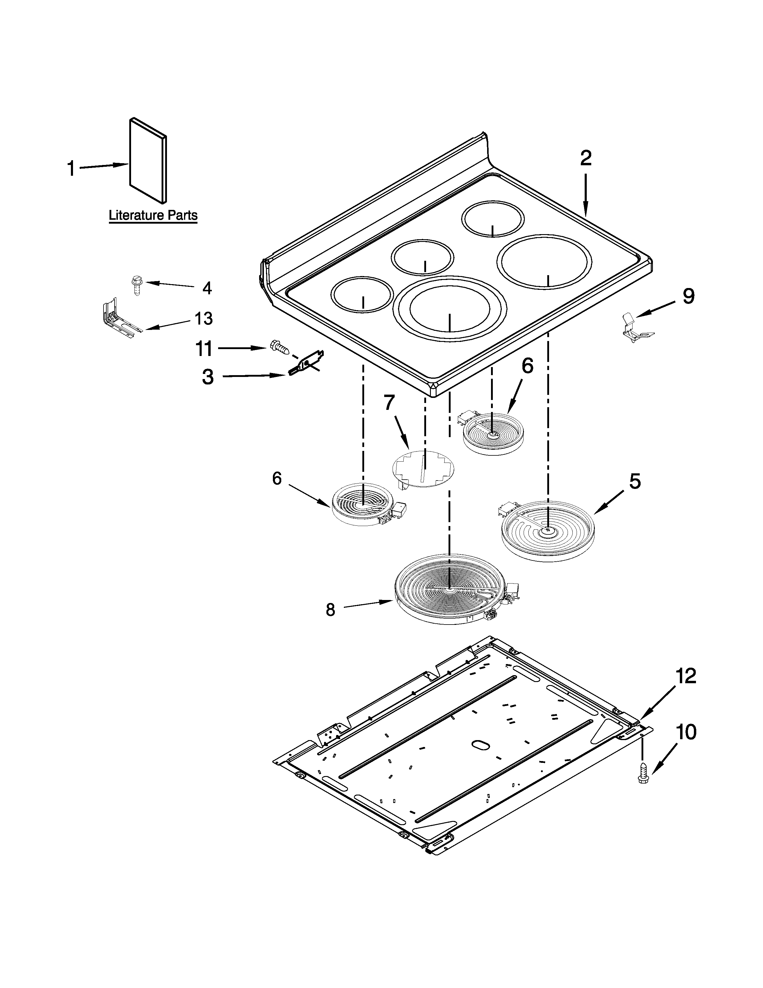 Maytag MER8850DS0 cooktop parts diagram