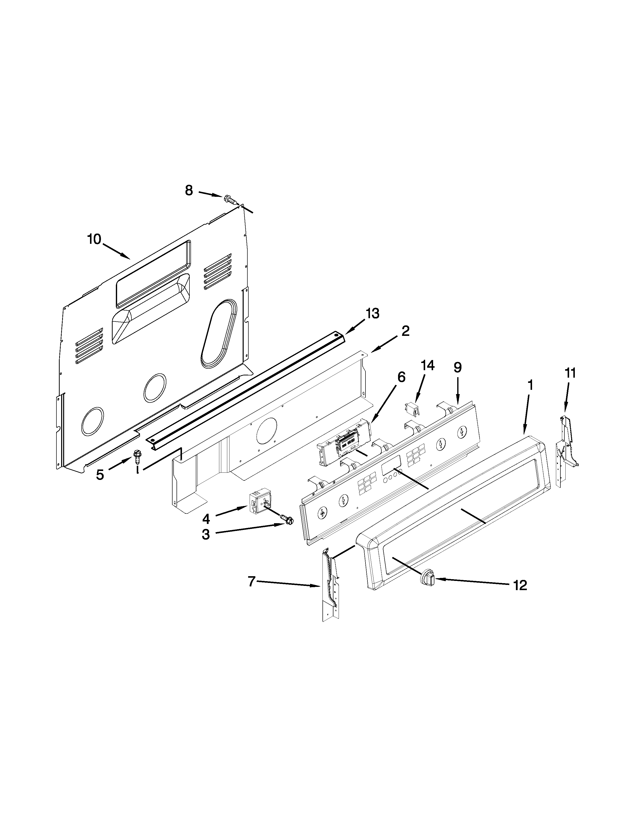 Maytag MER8850DS0 control panel parts diagram