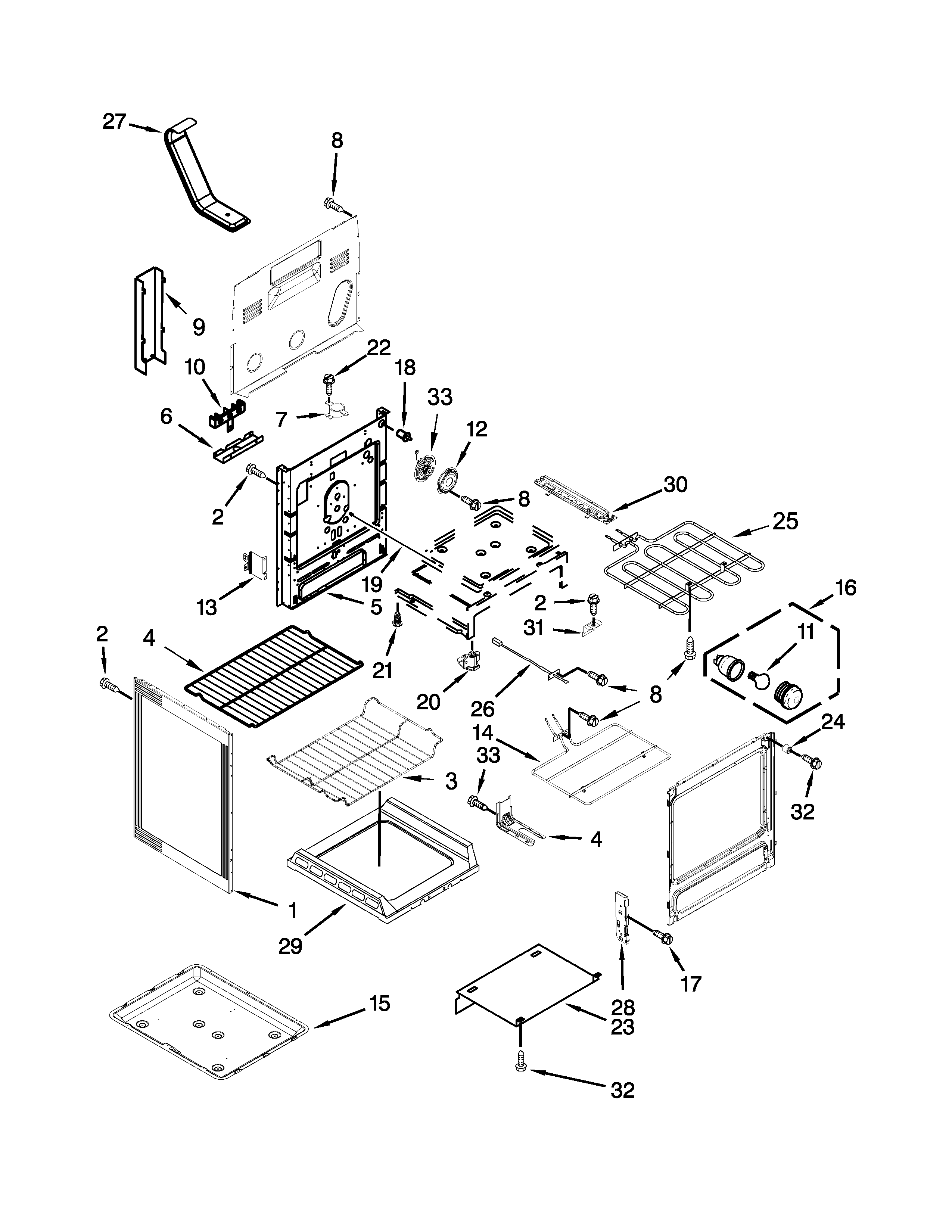 Maytag MER8850DS0 chassis parts diagram