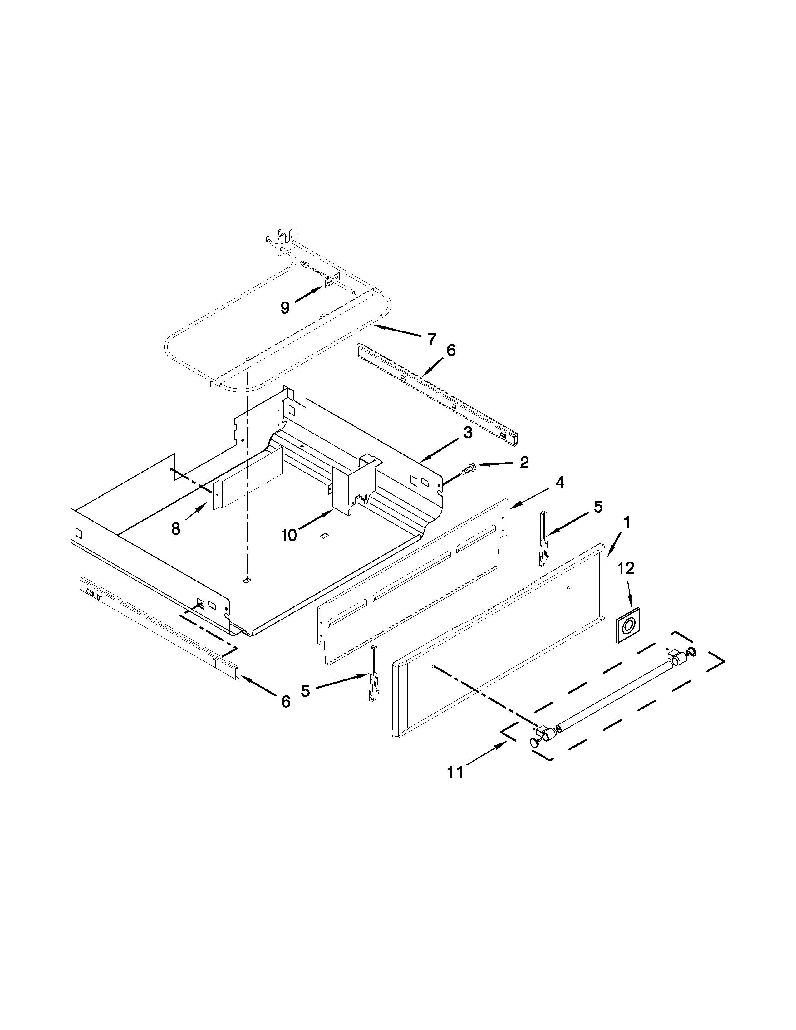 Maytag MER8850DS0 drawer parts diagram
