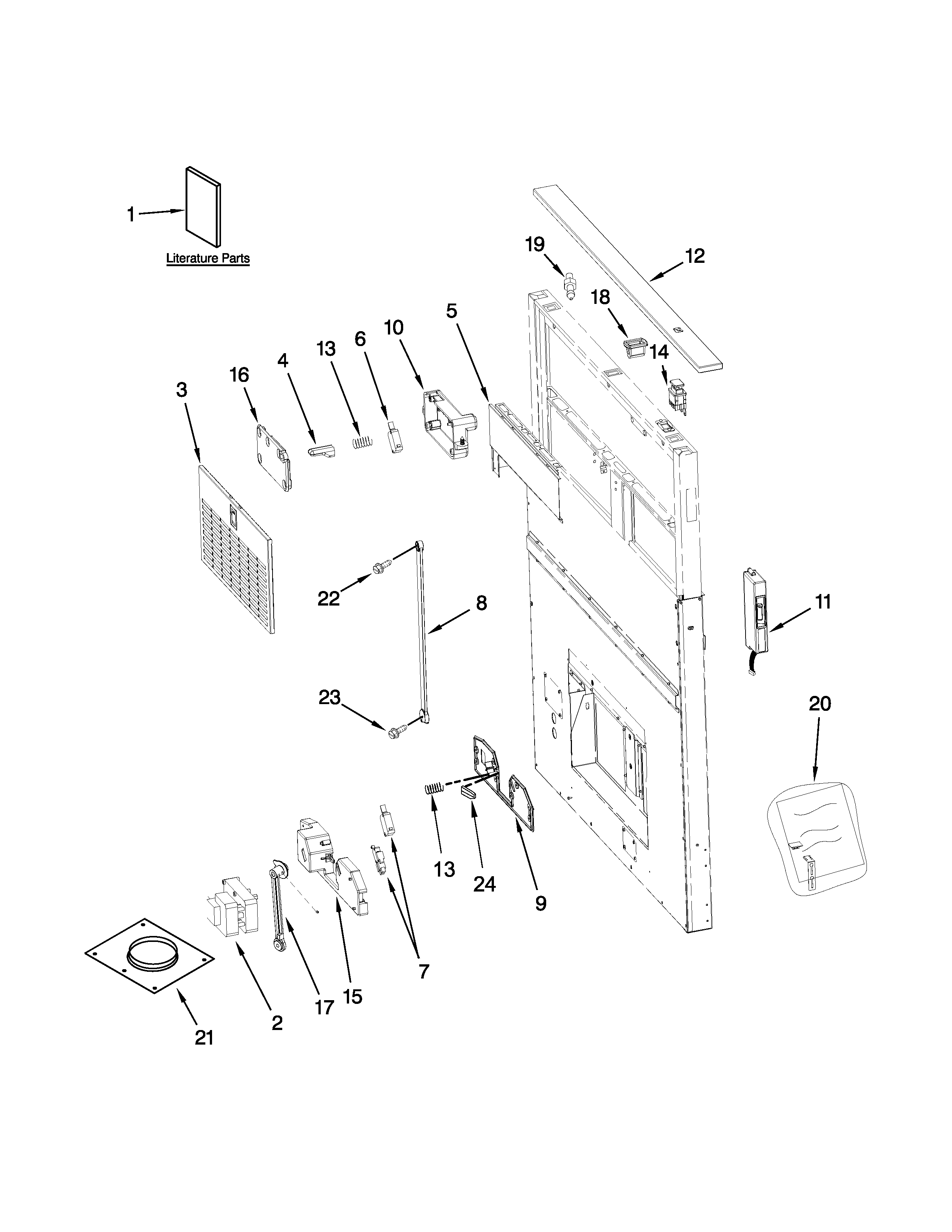 KitchenAid KXD4736YSS0 ventilation parts diagram
