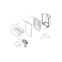Whirlpool WRF736SDAW10 dispenser front parts diagram