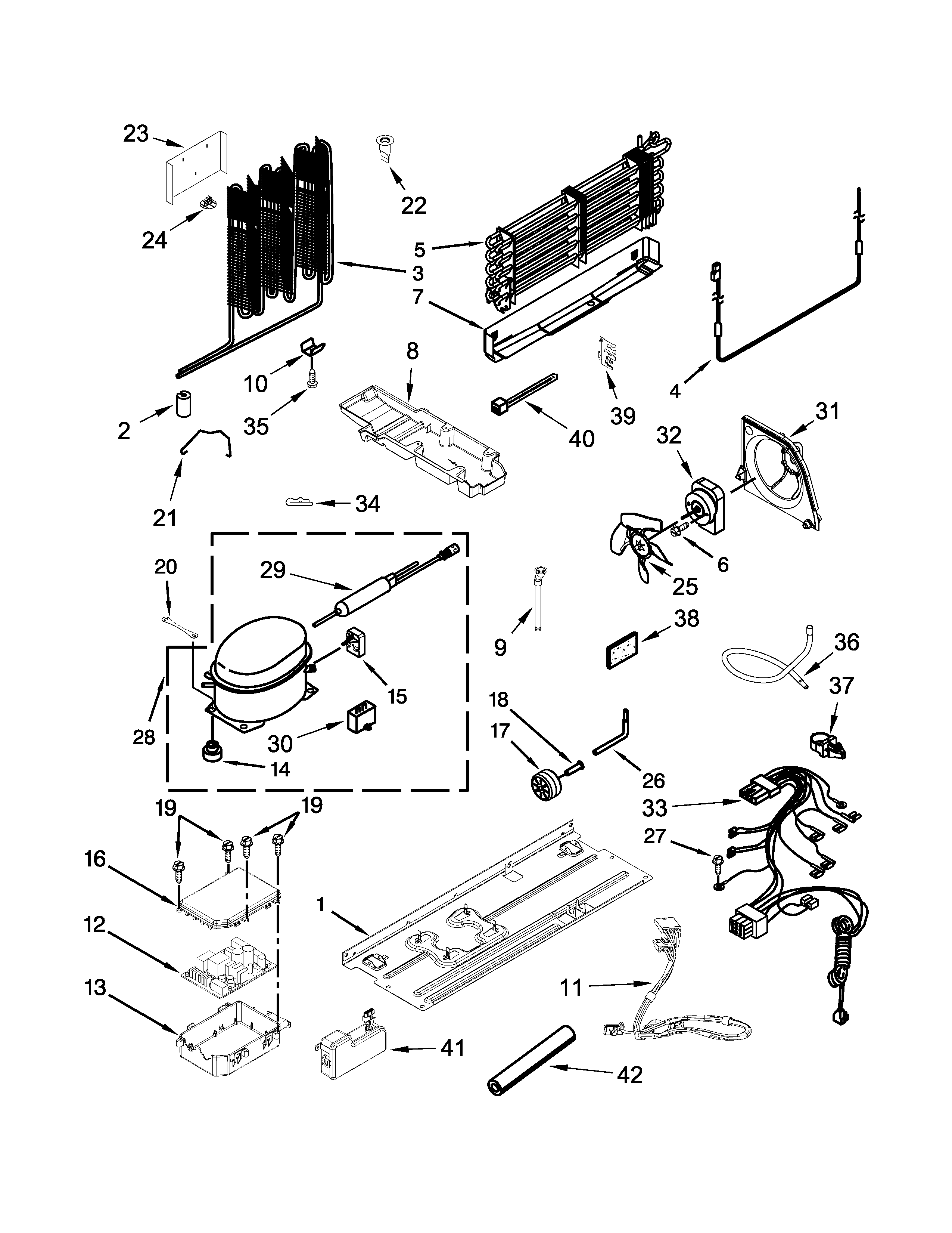 KitchenAid KFFS20EYBL01 unit parts diagram