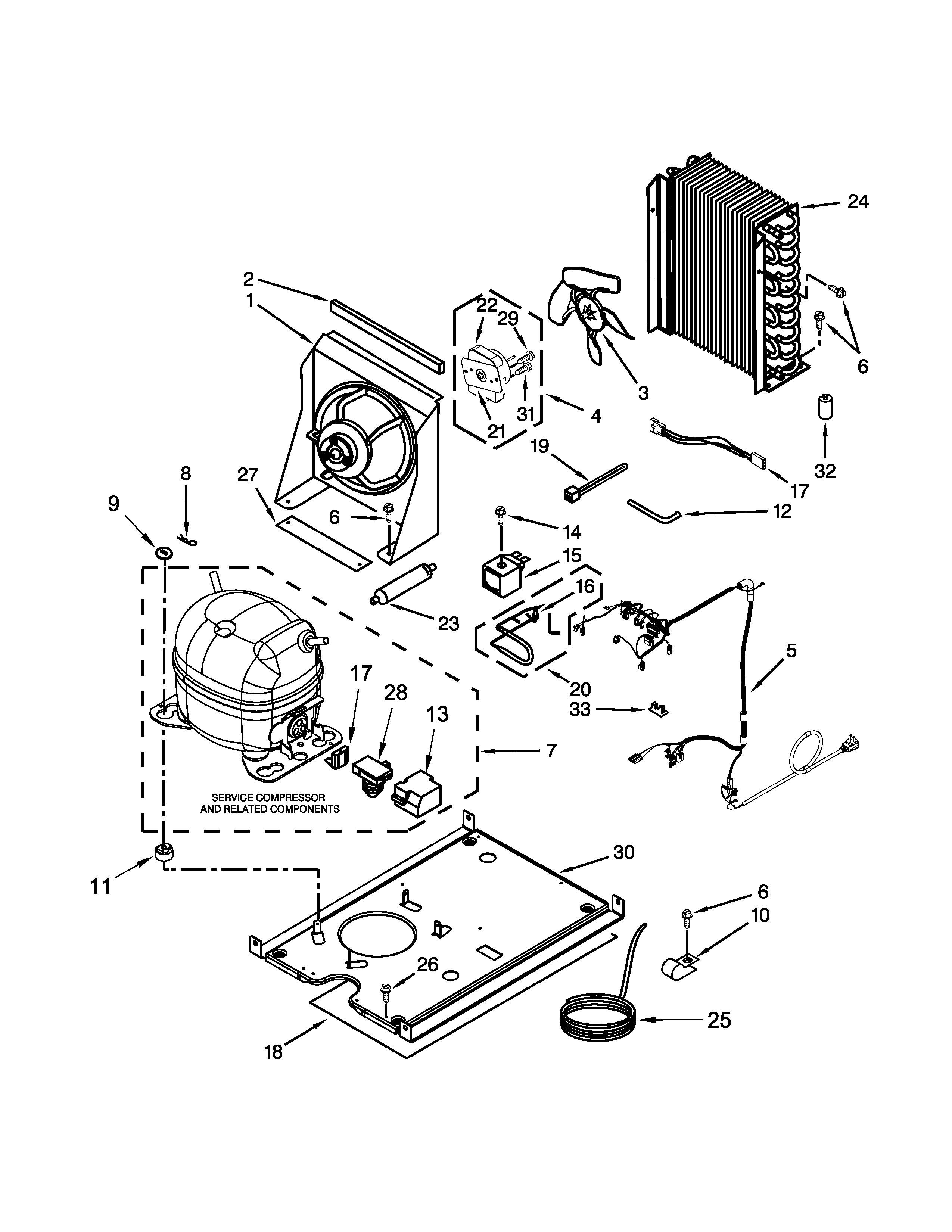 Whirlpool GI15NDXZQ0 unit parts diagram