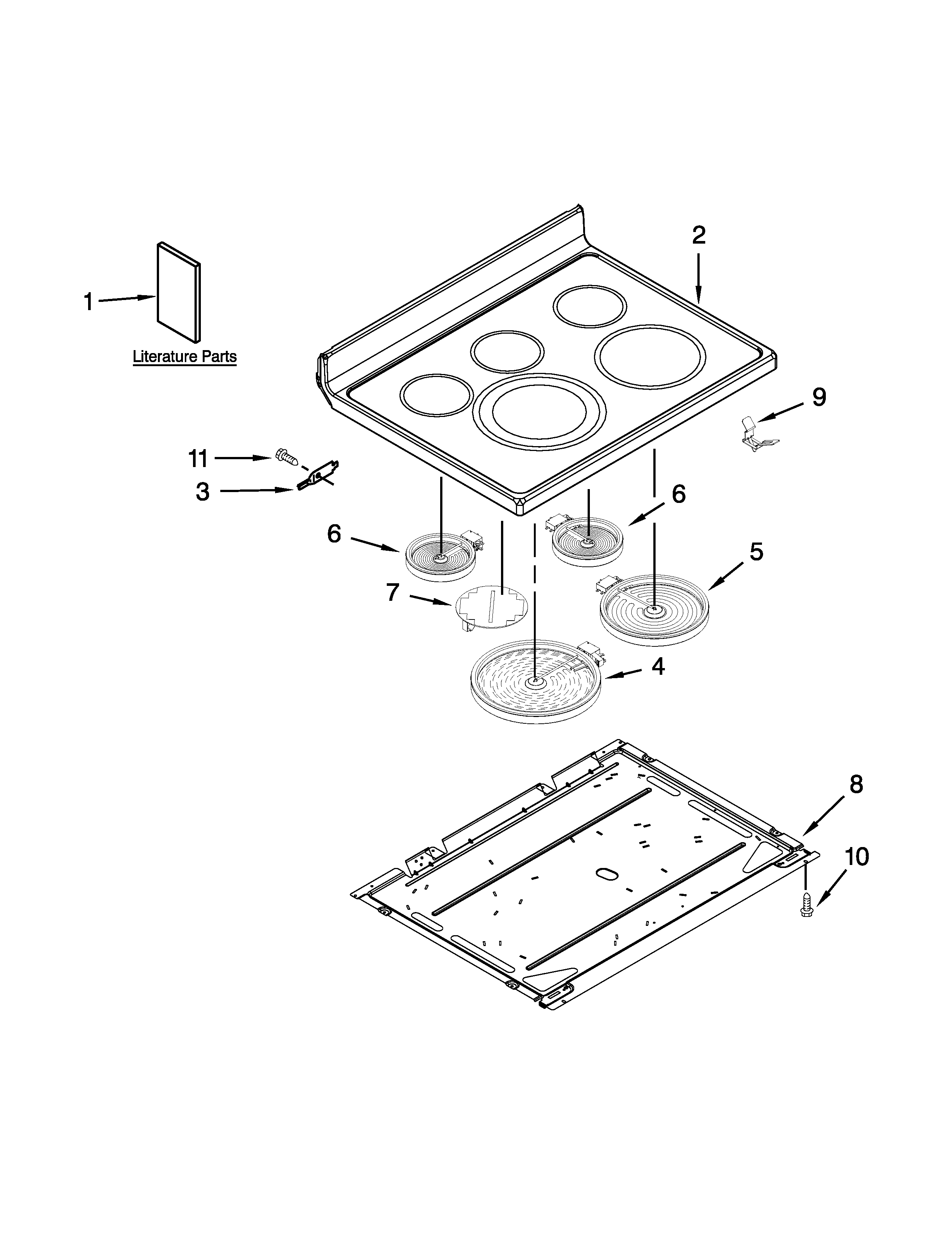 Maytag MER8680BS0 cooktop parts diagram