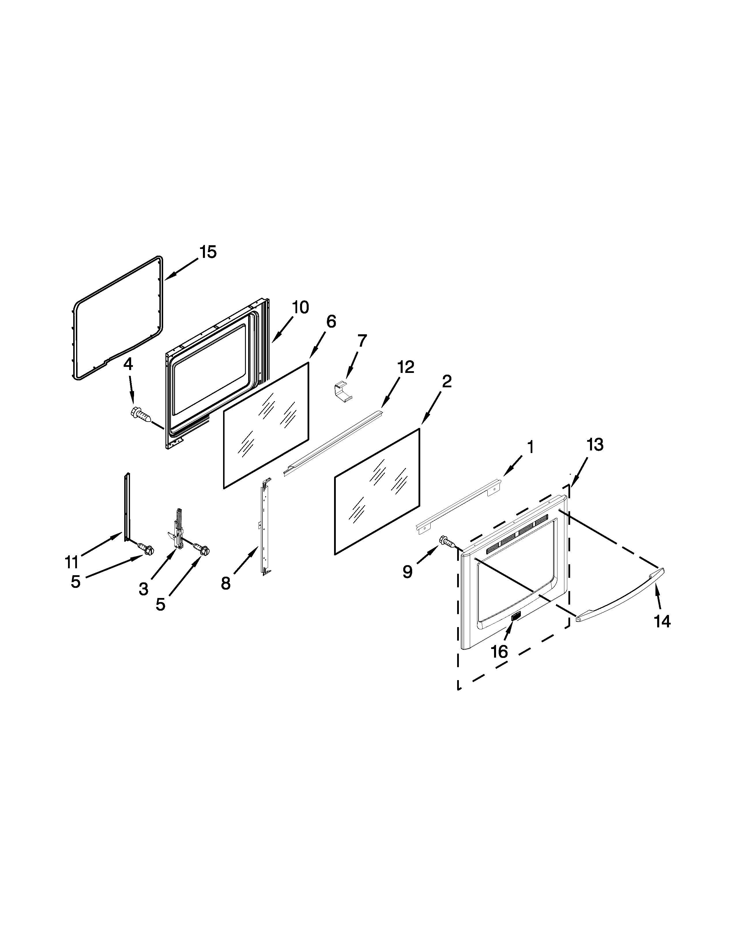 Maytag MER8680BS0 door parts diagram
