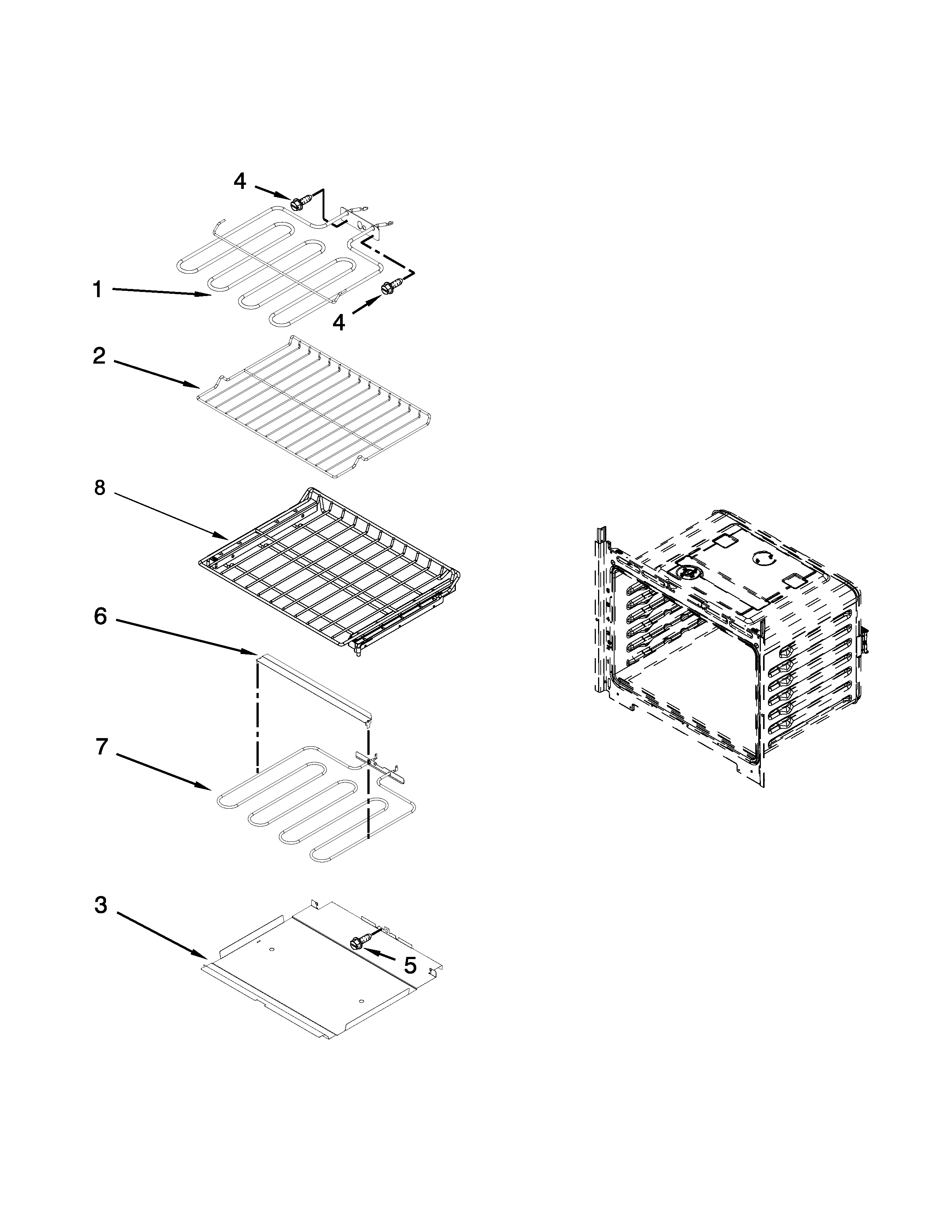 Maytag MEW7527DS00 internal oven parts diagram