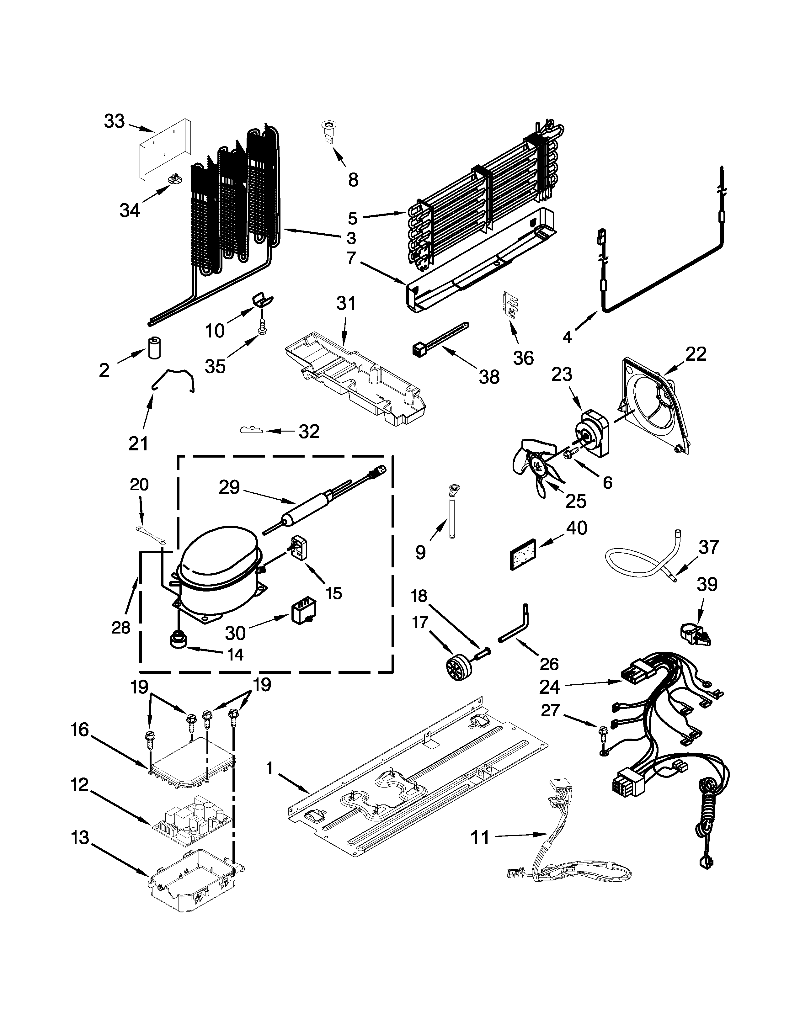 Whirlpool WRF560SFYE00 unit parts diagram