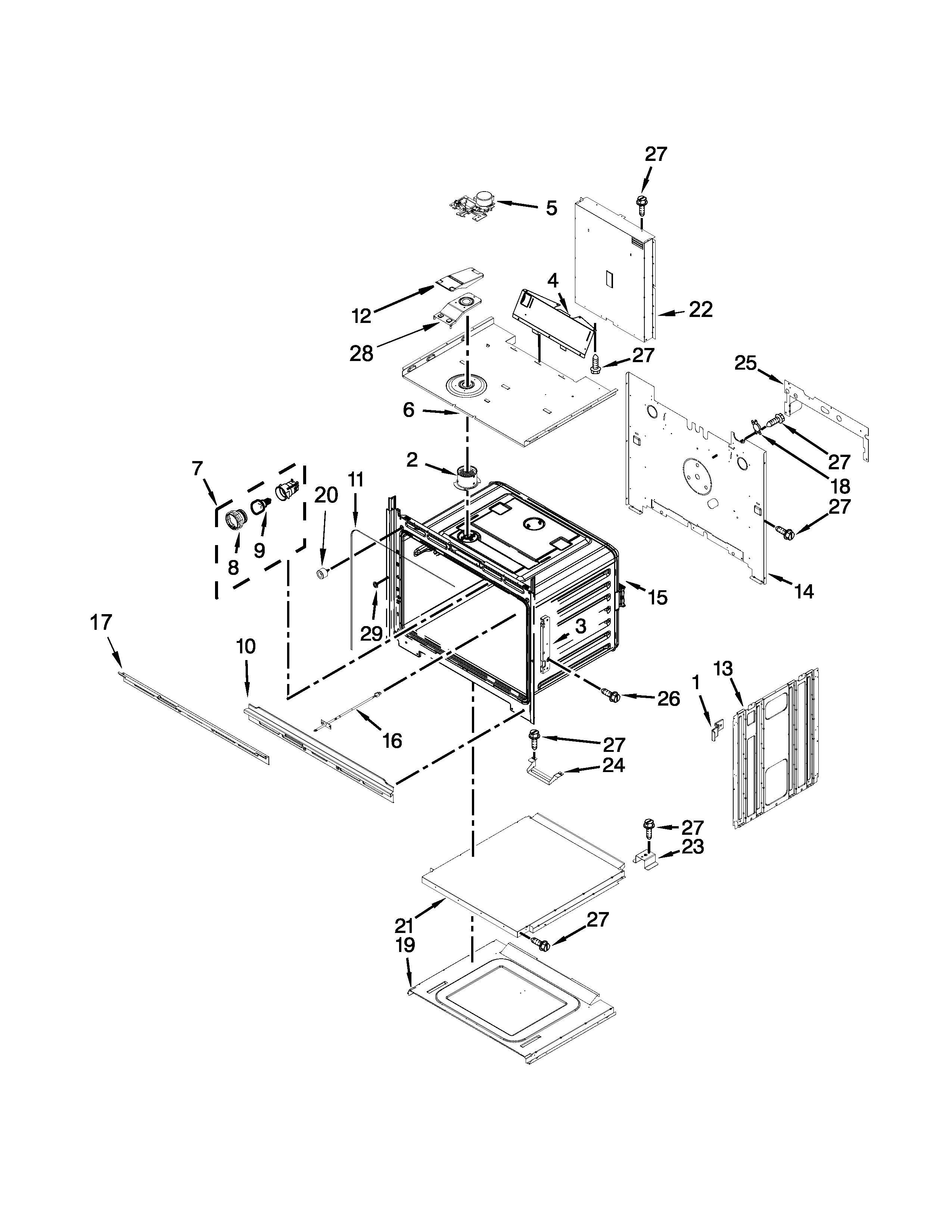 Maytag MEW7630DE00 upper oven parts diagram