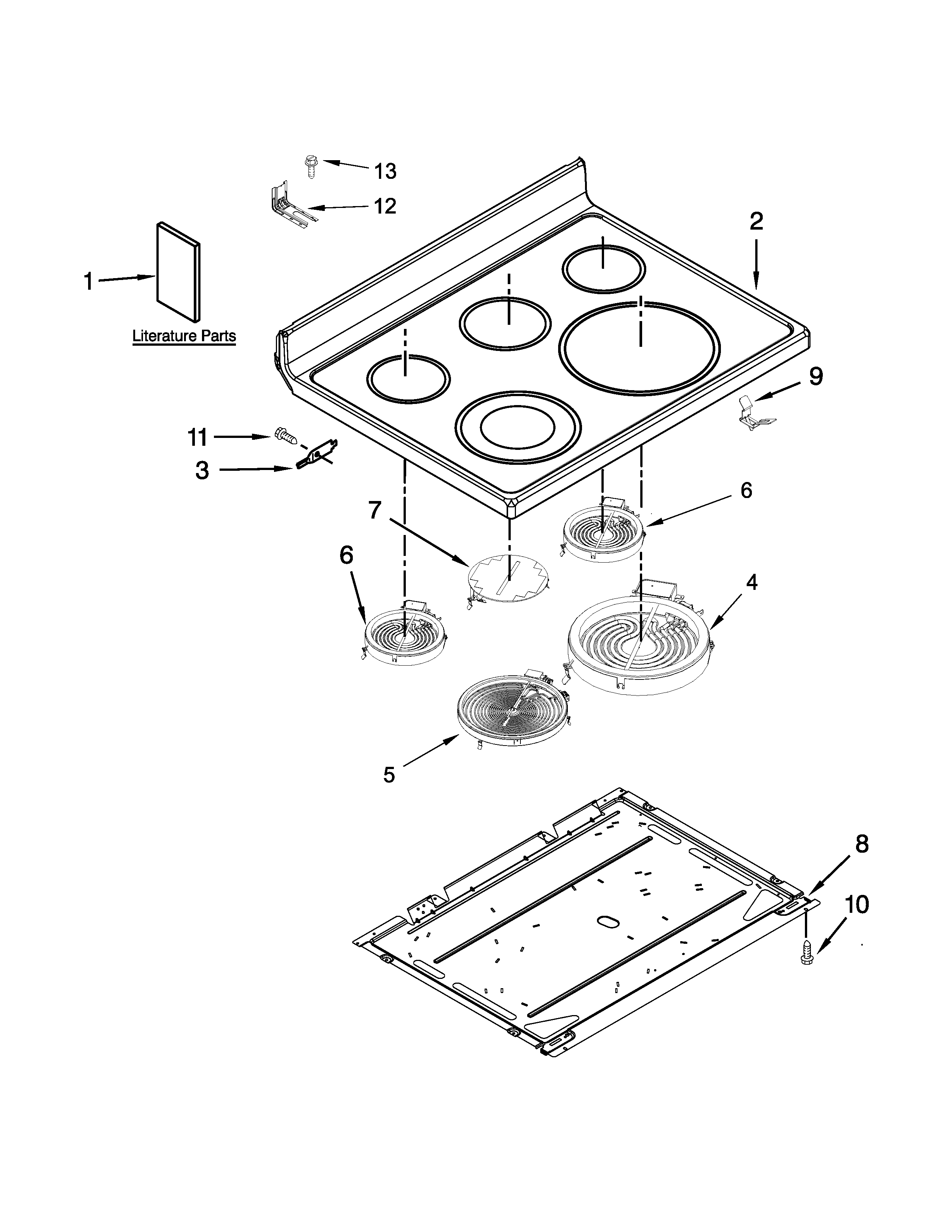 Maytag MER8800DS1 cooktop parts diagram
