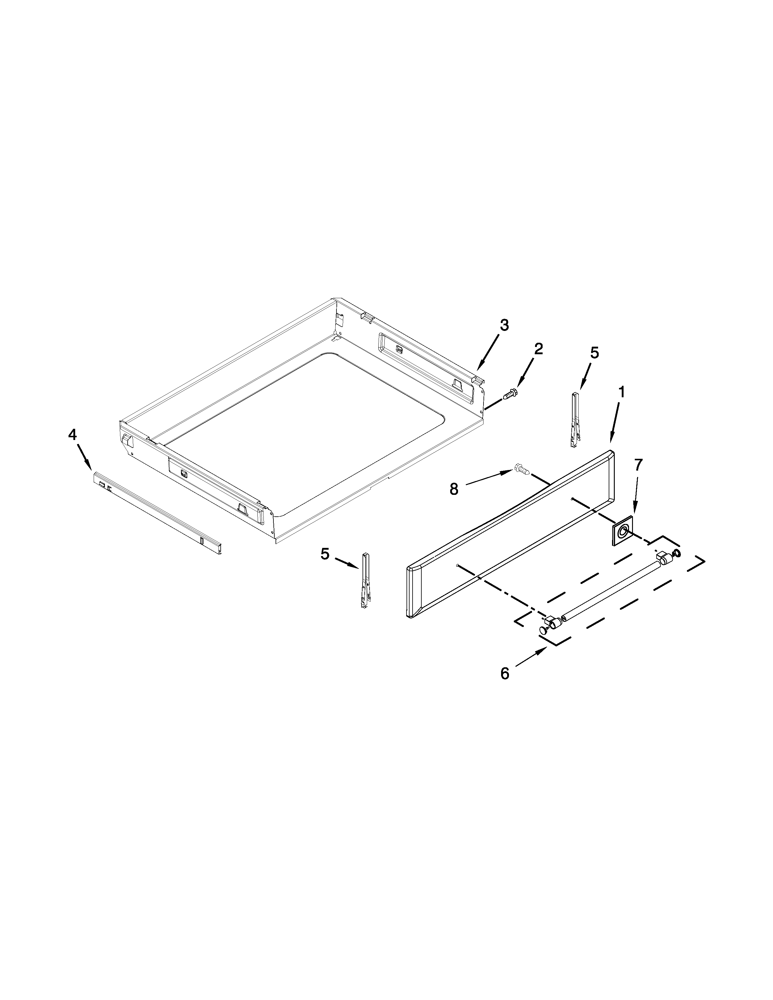 Maytag MER8800DS1 drawer parts diagram