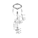 Amana NTW4701BQ1 gearcase, motor and pump parts diagram