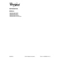 Whirlpool WRS322FDAT00 cover sheet diagram
